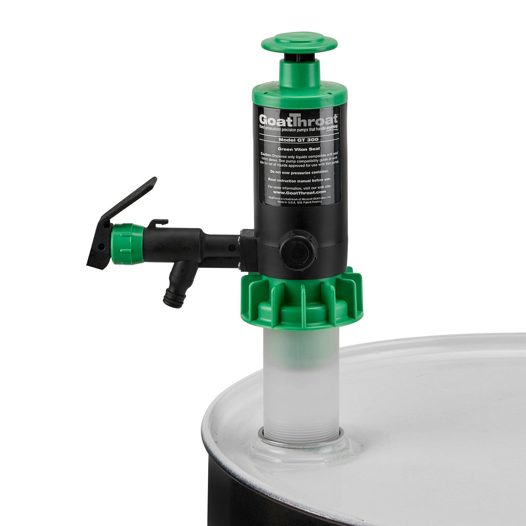 GoatThroat Pump with FKM Seal and 4 in. Drum Standoff