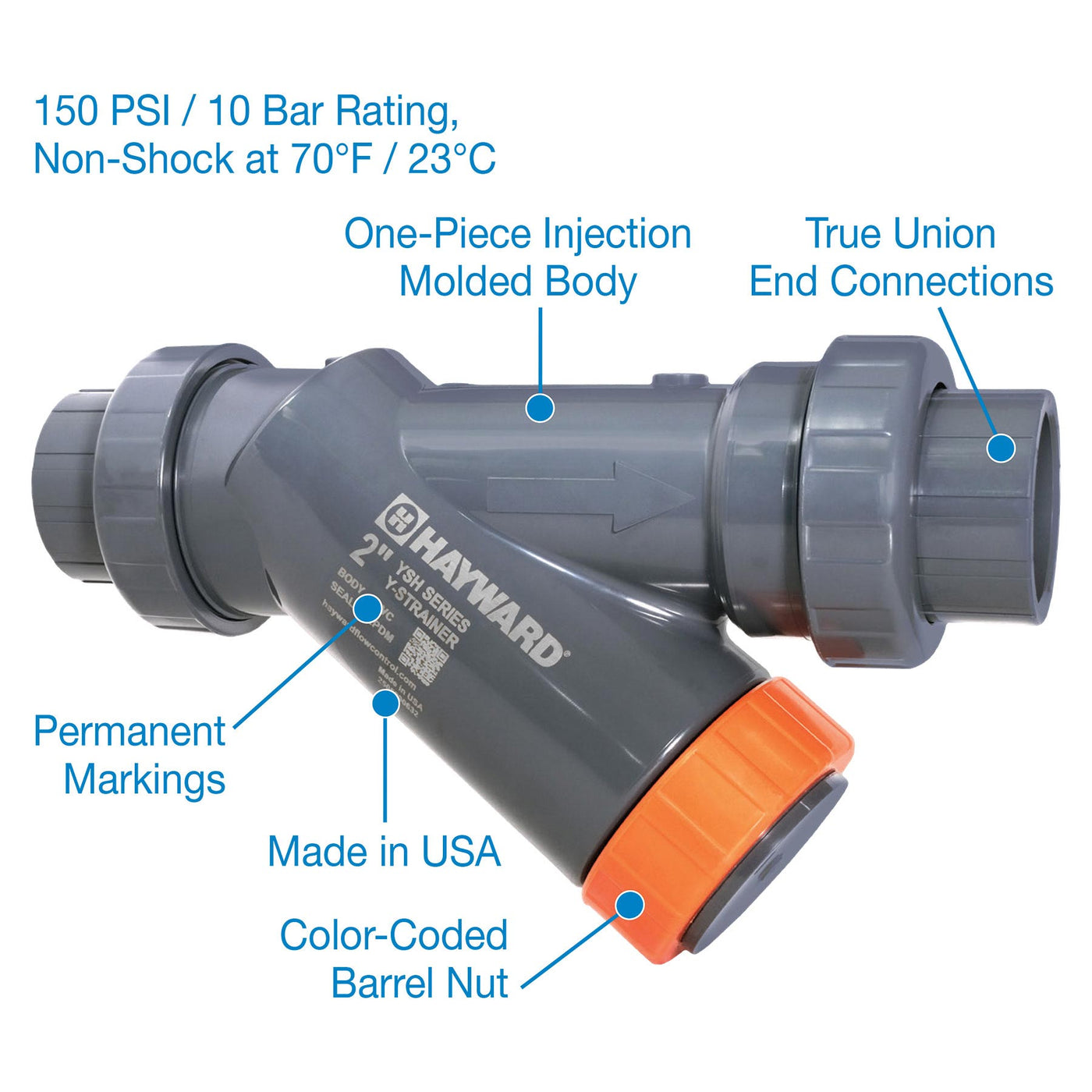 Hayward YSH Series Y-Strainer Description View