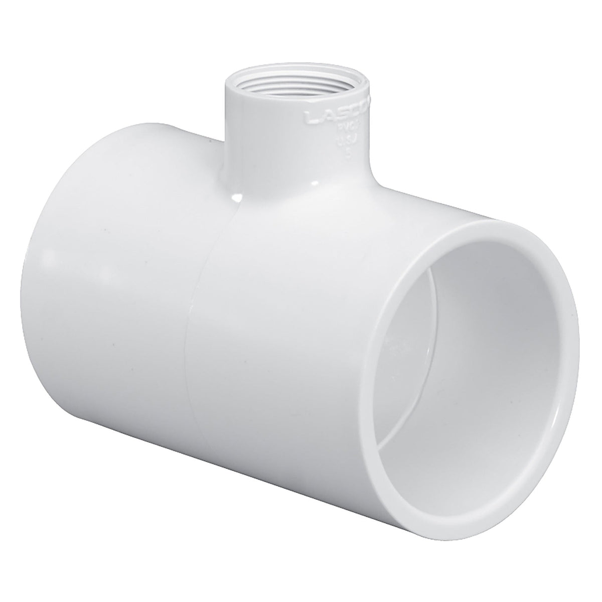 Lasco PVC Schedule 40, White, Reducer Tee, Socket x Threaded, 3/8 in. to 8 in. Sizes