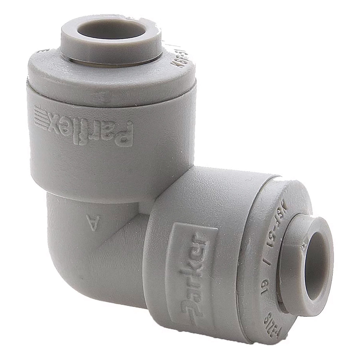 Parker Gray Acetal 90 Elbow, 1/4 in. to 1/2 in. Sizes