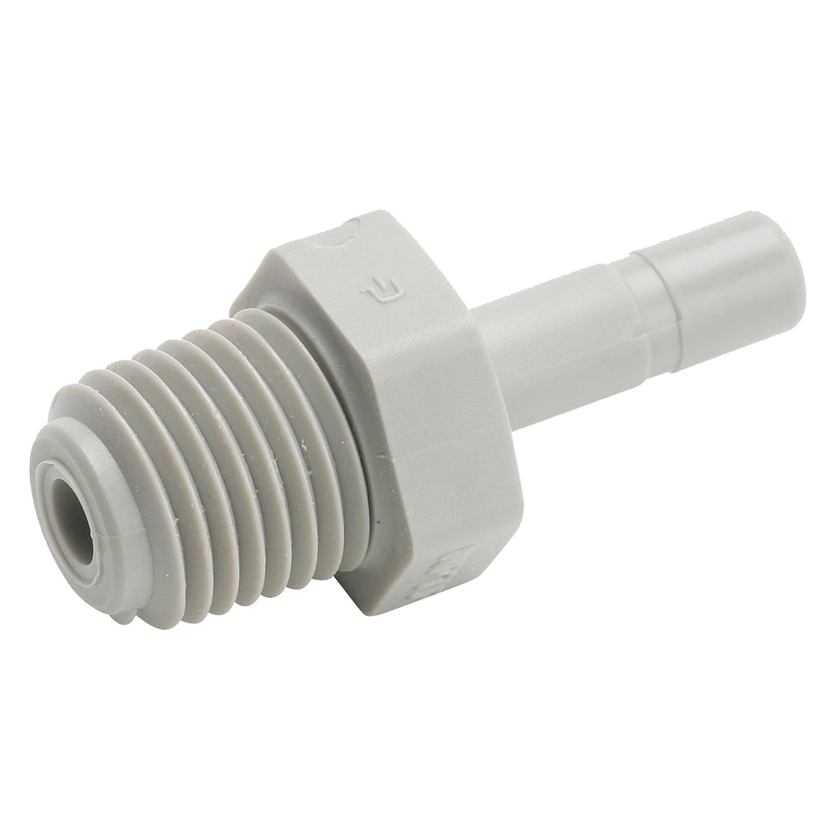 Parker Gray Acetal Tube Stem Adapter x MPT, 1/8 in. to 1/2 in. Sizes