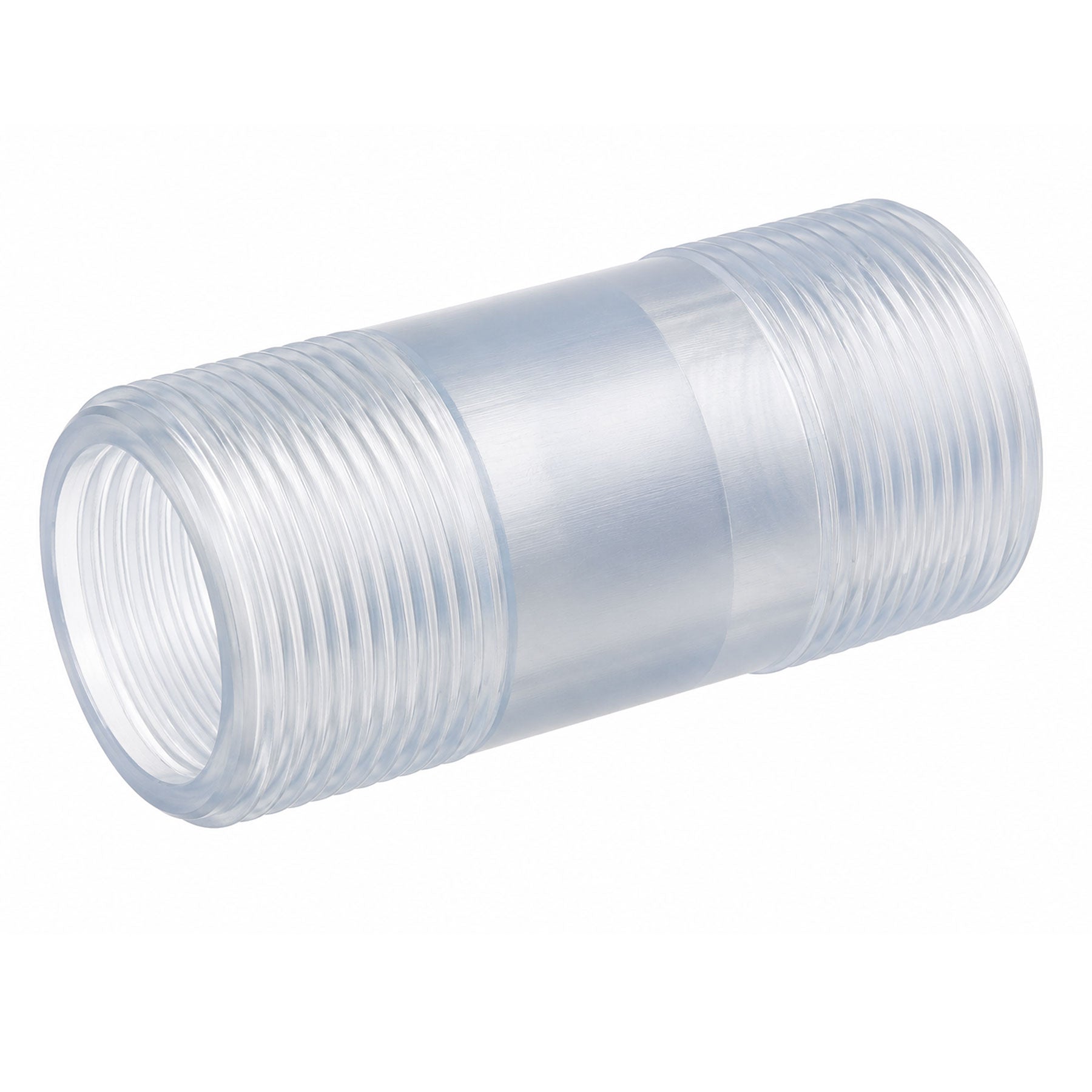 Ppafco Threaded Nipple Clear PVC 1/2 to 2 in. Close to 12 in. Length MPT Schedule 80