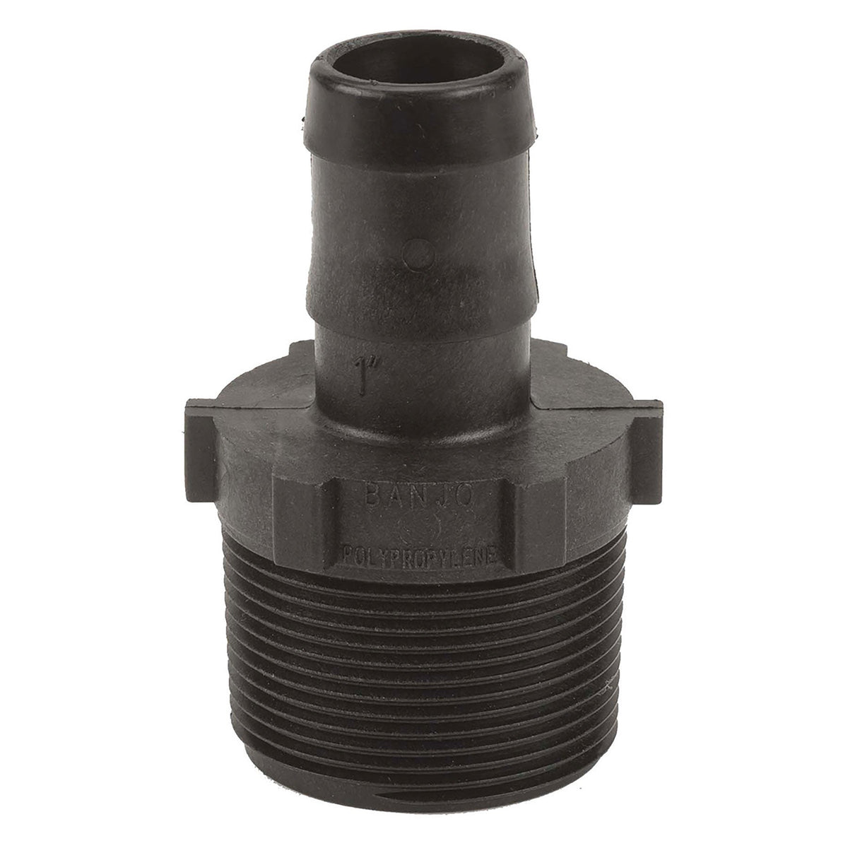 Banjo HB125 Polypropylene Straight Hose Barb MPT X HB 1/4 in. to 4 in. Sizes