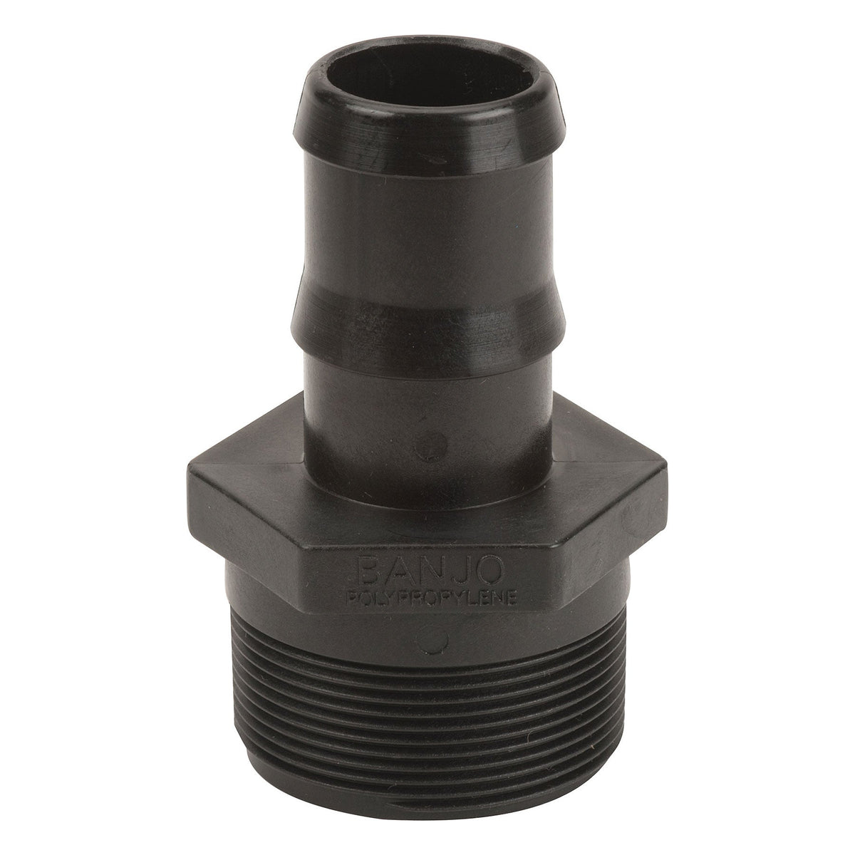 Banjo HB150 Polypropylene Straight Hose Barb MPT X HB 1/4 in. to 4 in. Sizes
