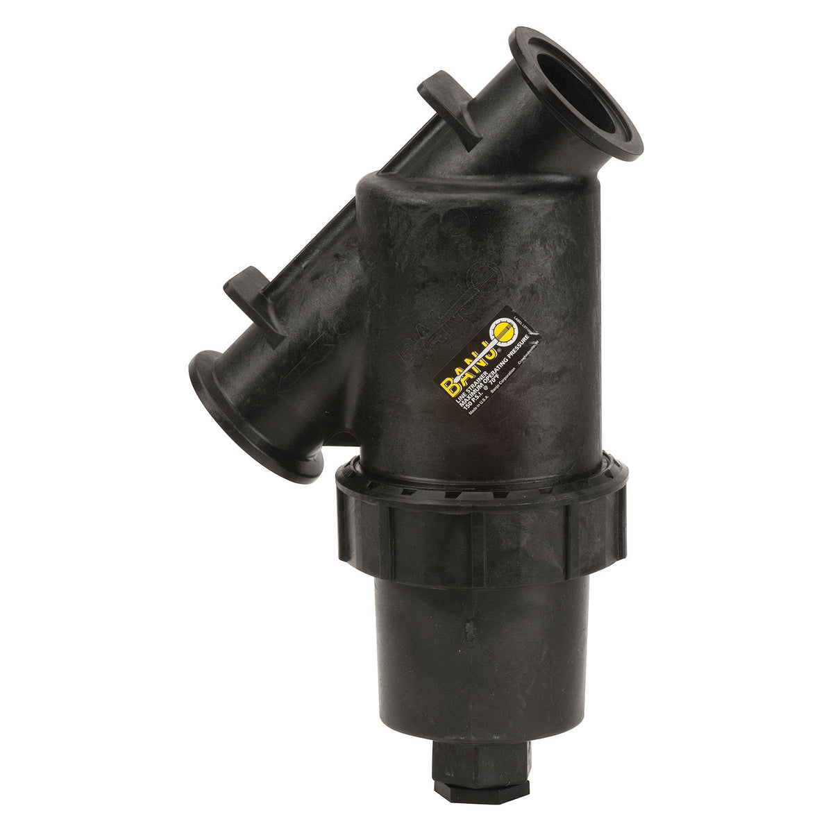 Banjo MLS222-80 2 in. Full Port Polypropylene Manifold Y Line Strainer 4 to 80 Mesh