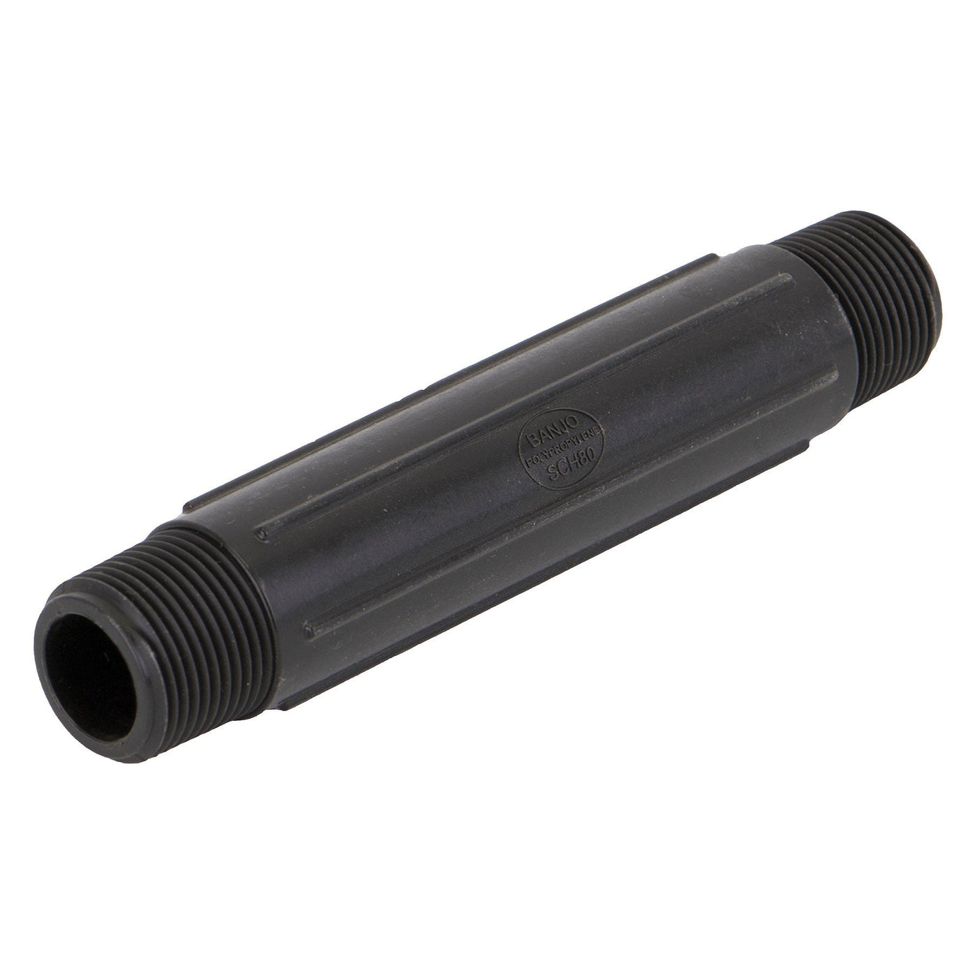 Banjo NIP075-6 Polypropylene Nipple MPT 1/4 in. to 3 in. Sizes Short to 6 in. Lengths