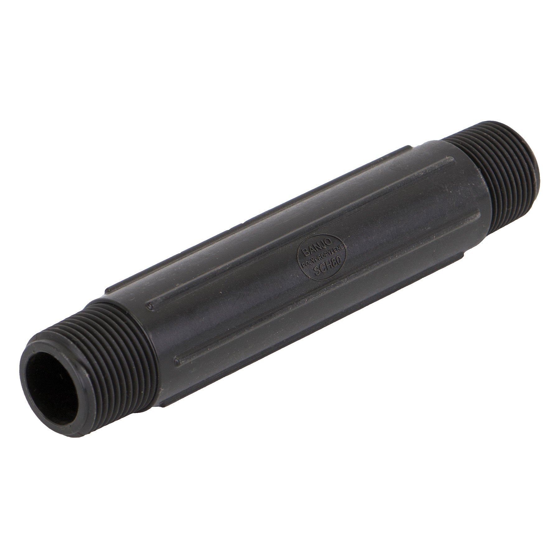 Banjo NIP075-6 Polypropylene Nipple MPT 1/4 in. to 3 in. Sizes Short to 6 in. Lengths