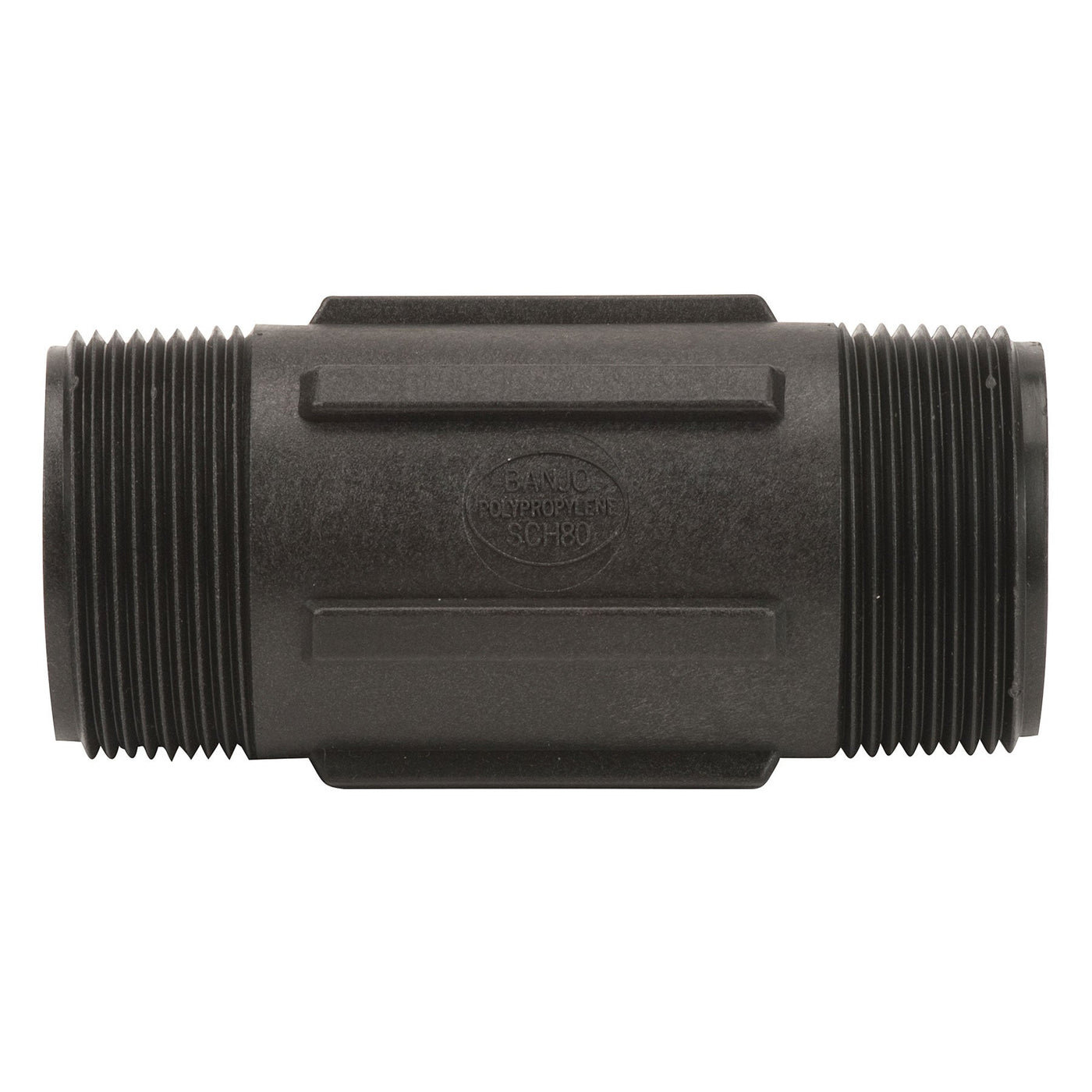 Banjo NIP150-4 Polypropylene Nipple MPT 1/4 in. to 3 in. Sizes Short to 6 in. Lengths