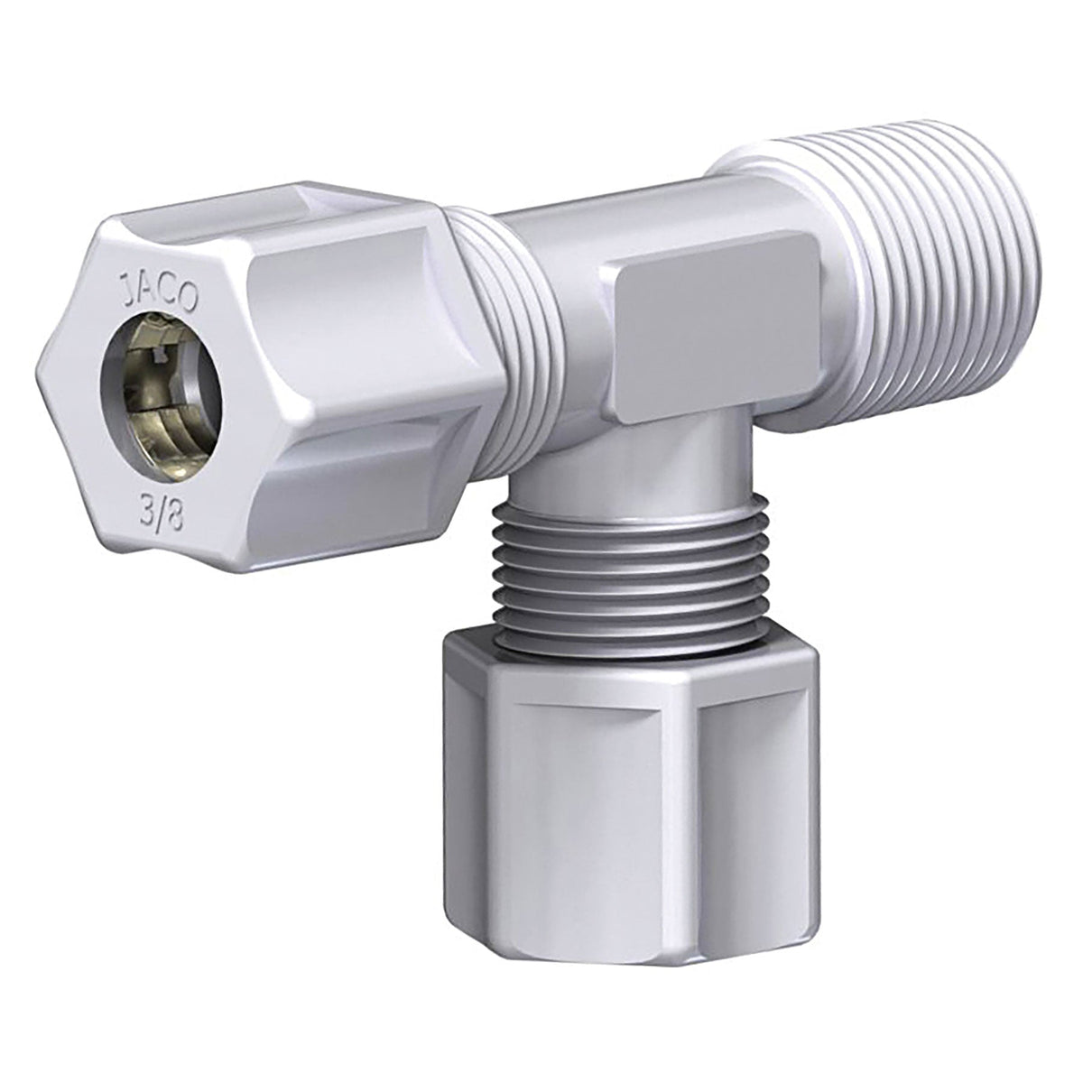 Jaco Male Run Tee Stainless Steel Gripper Nut 1/8 in. to 7/8 in. Sizes