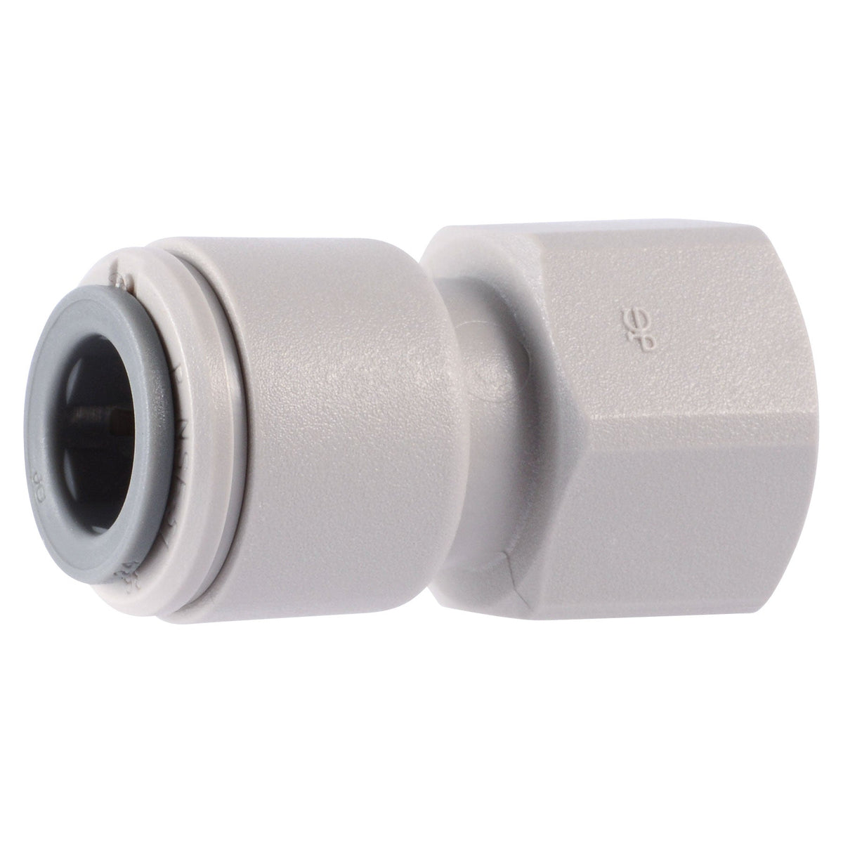 John Guest Female Flare Connector 1/4 in. to 3/8 in. Sizes