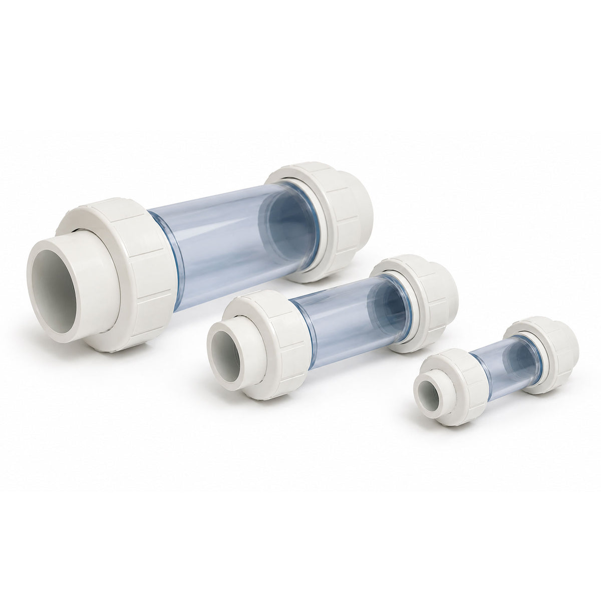 ALSCO Industrial Sight Glass Clear PVC Socket 1/2 to 6 in. 8 to 24 in. Length