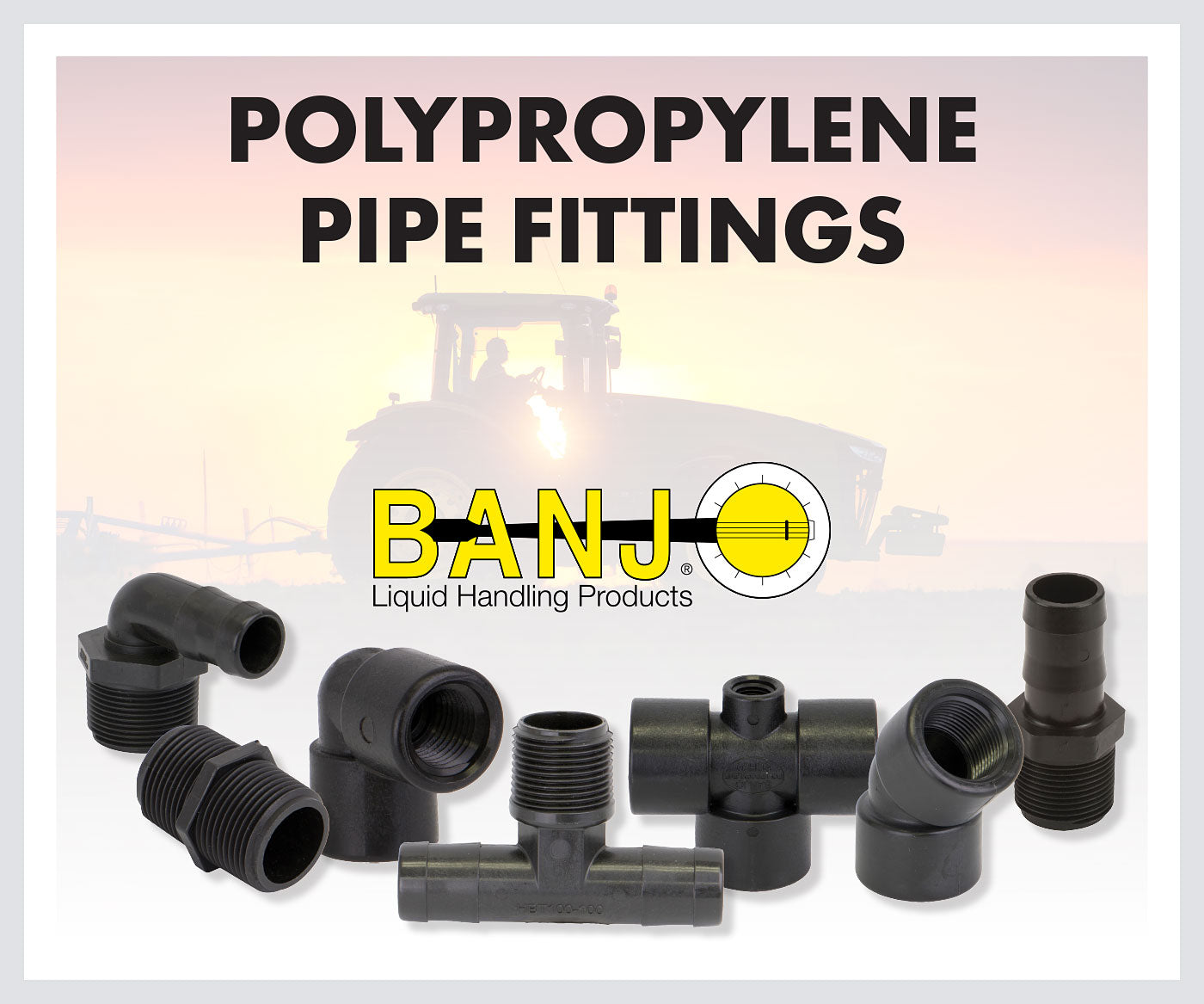 Banjo pipe fittings are durable, glass-reinforced polypropylene components designed for reliable fluid handling in agricultural, industrial, and chemical applications.