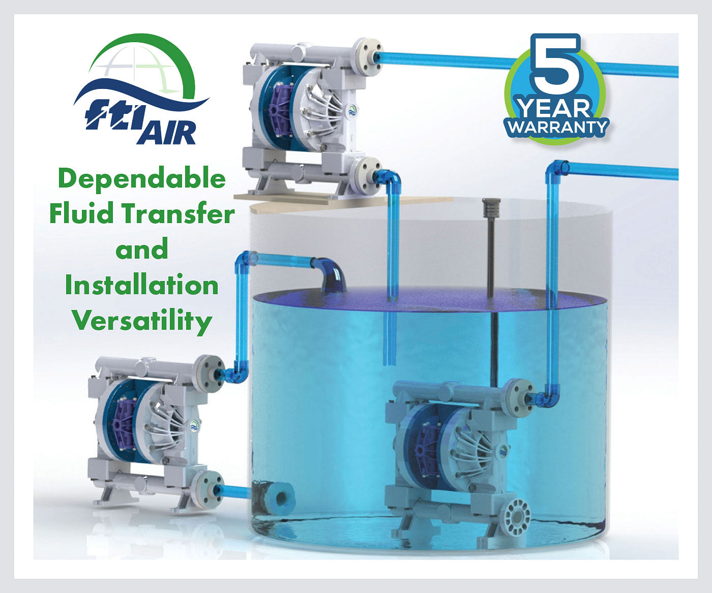 FTI Air Diaphragm Pumps: Dependable Fluid Transfer for Industrial and Chemical Applications