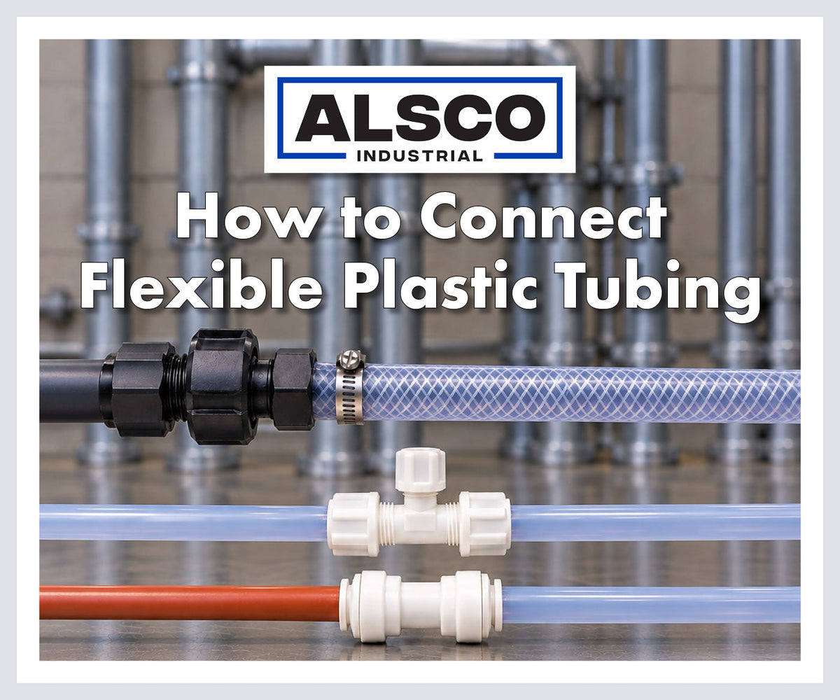 How to connect flexible plastic tubing to fittings.