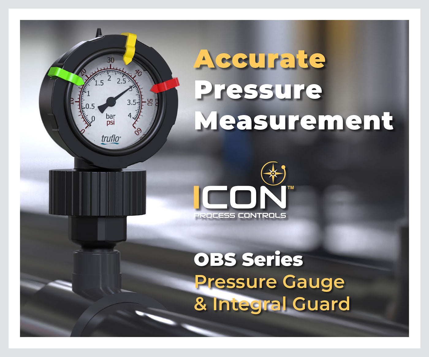 Icon Truflo OBS Series Pressure Gauge Plus Integral Guard