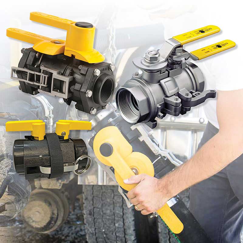 DryMate Disconnect Valves - Banjo's Dry Mate patented, double-ball design virtually eliminates spills during disconnection