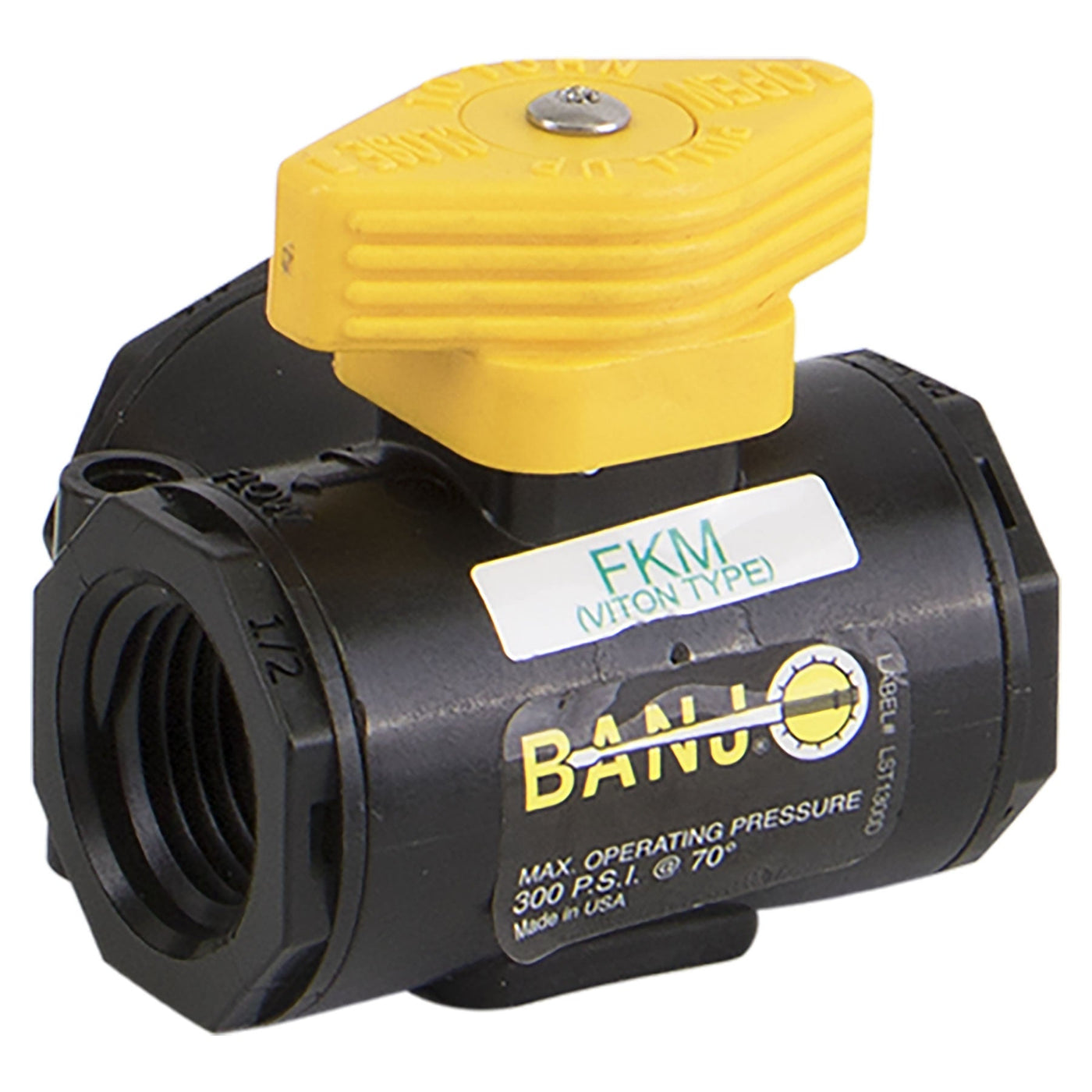 Banjo 1/2 in. Female NPT Side Load PP Micro Valve Locking Handle