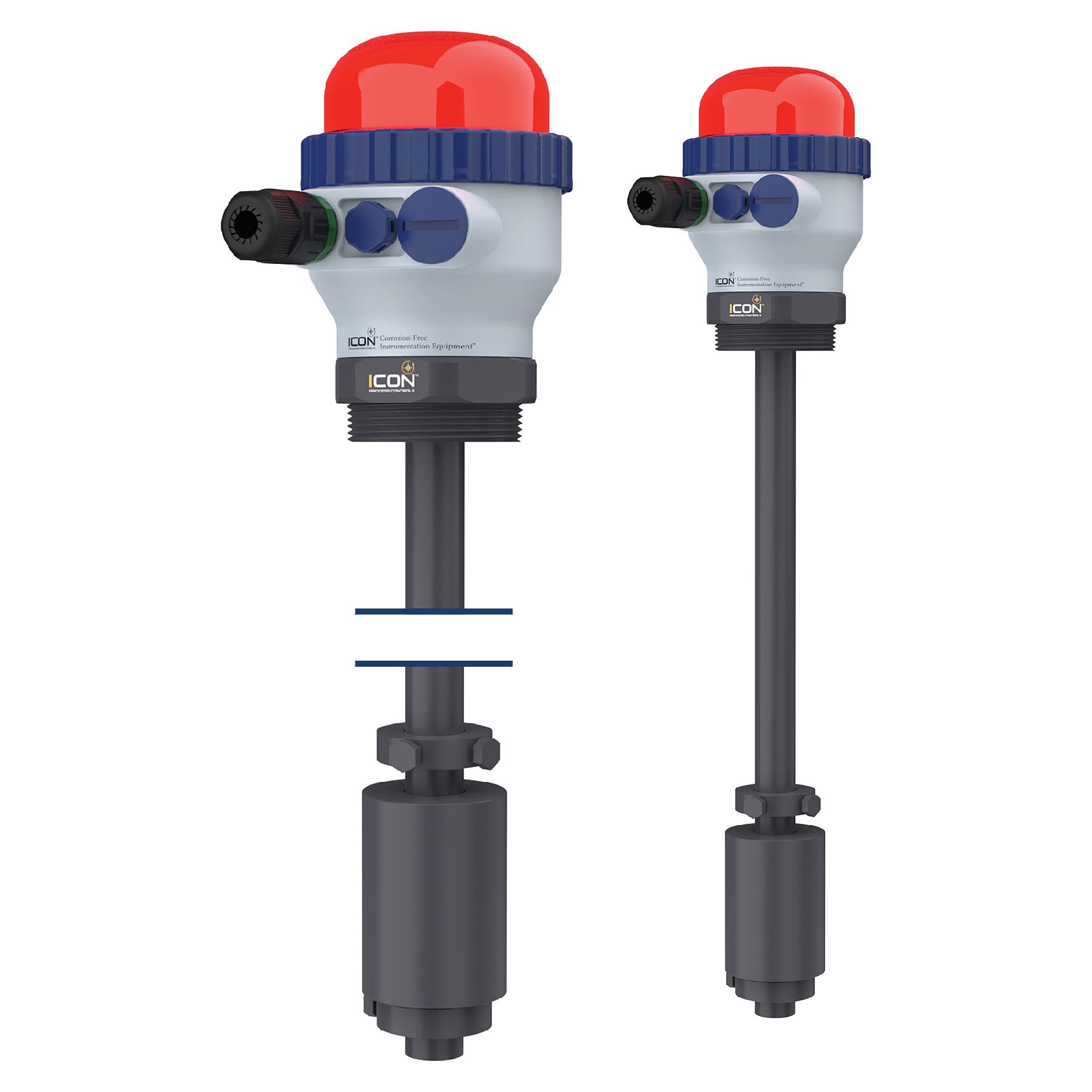 PLA Liquid Level Float Switch with Alarm Light, 6 in. to 72 in. Length