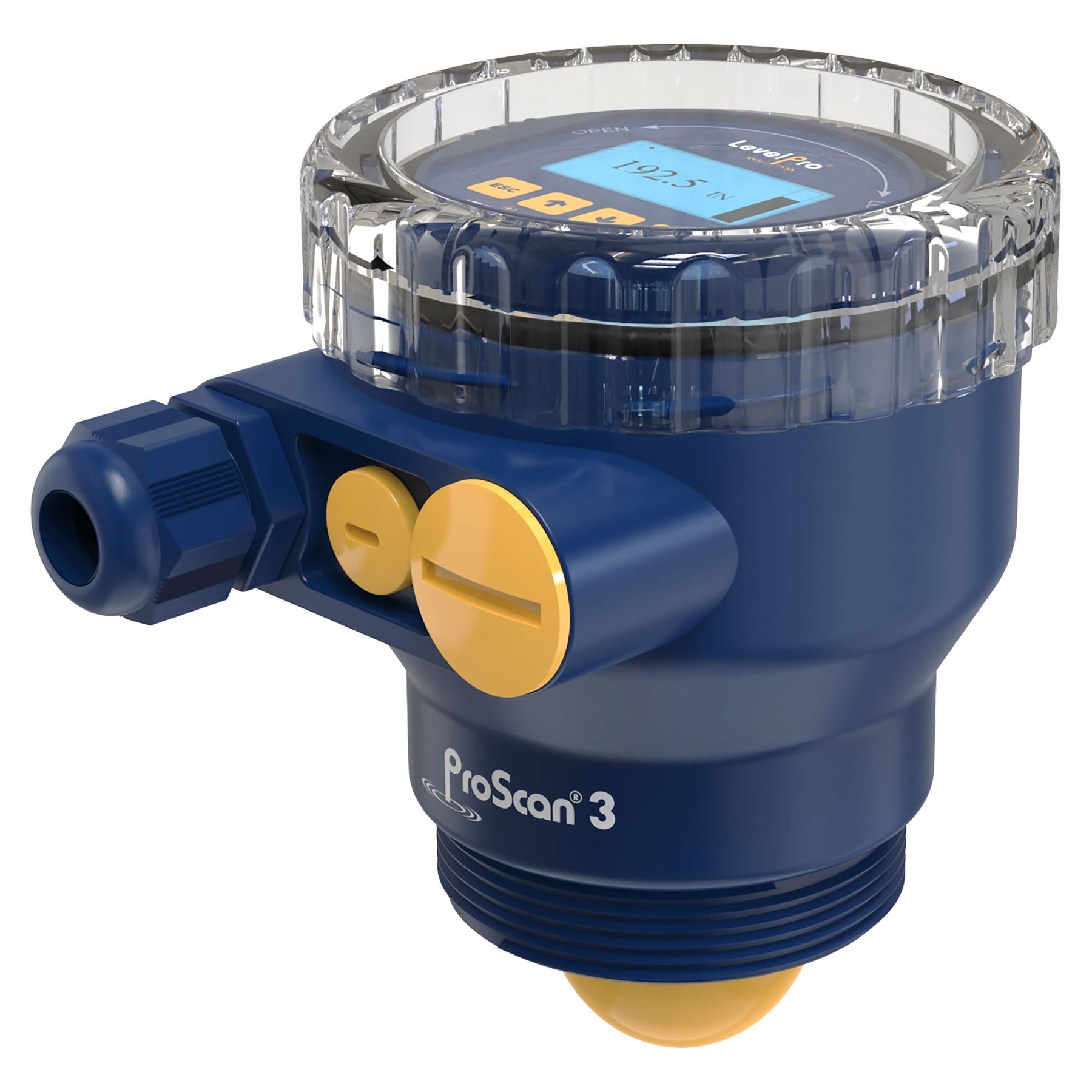 Icon PP Backlit LCD Display ProScan 3 Continuous Radar Liquid Level Sensor Transmitter