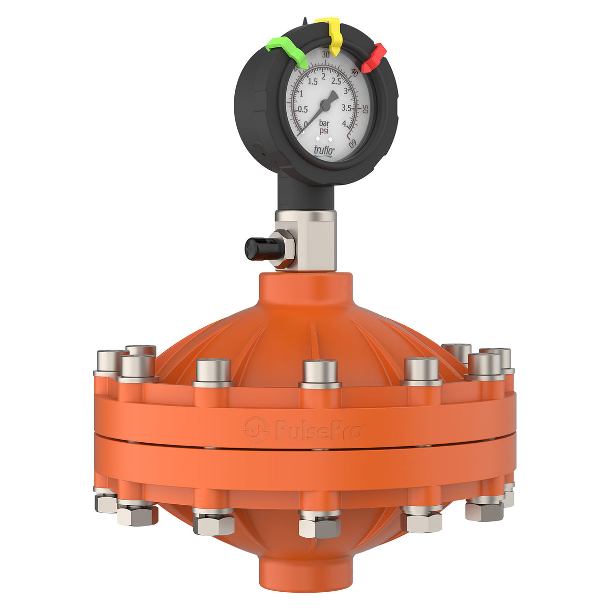 Icon PulsePro PF Pulsation Dampener with Pressure Gauge