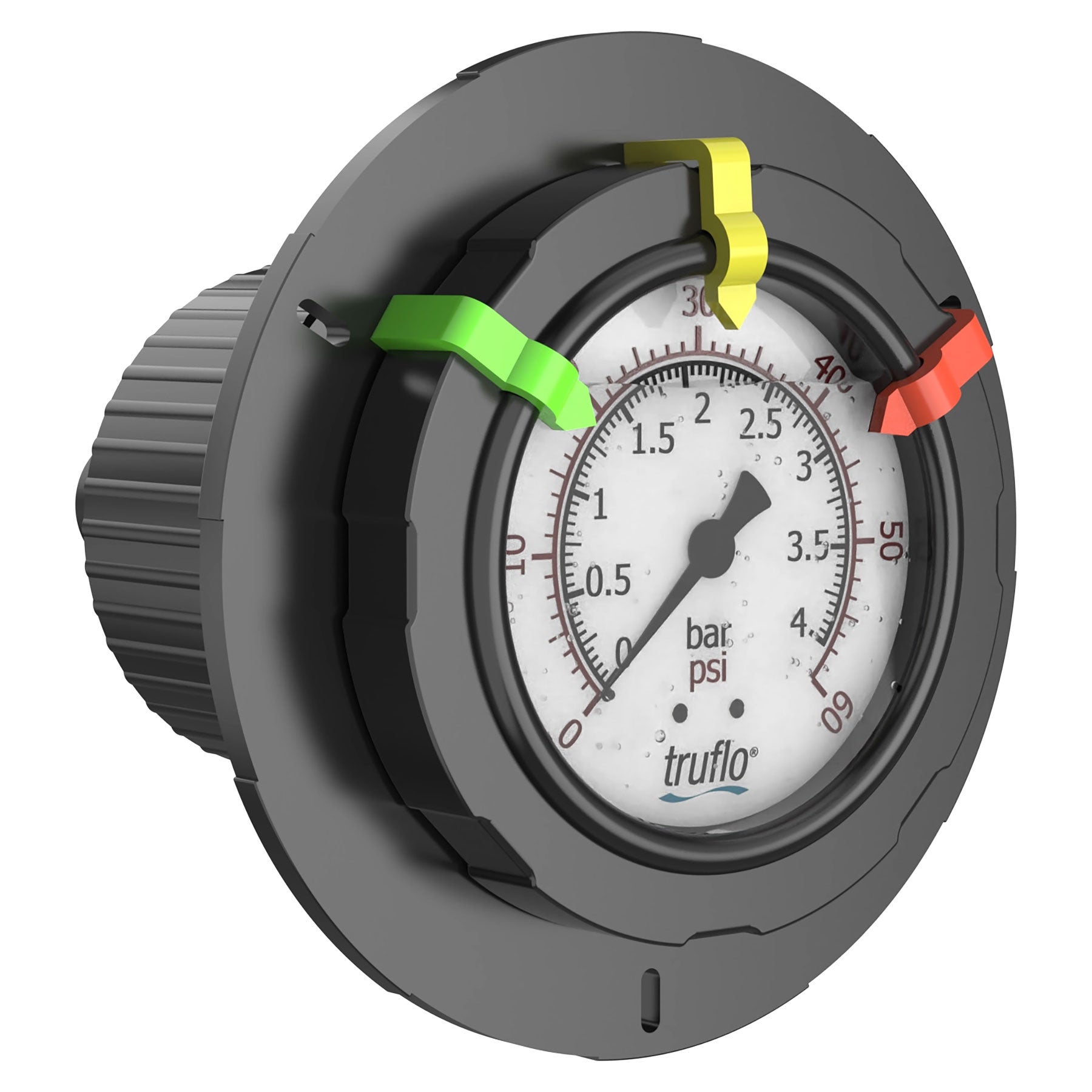 Icon Truflo OBS-A Panel Mount Pressure Gauge with Gauge Guard