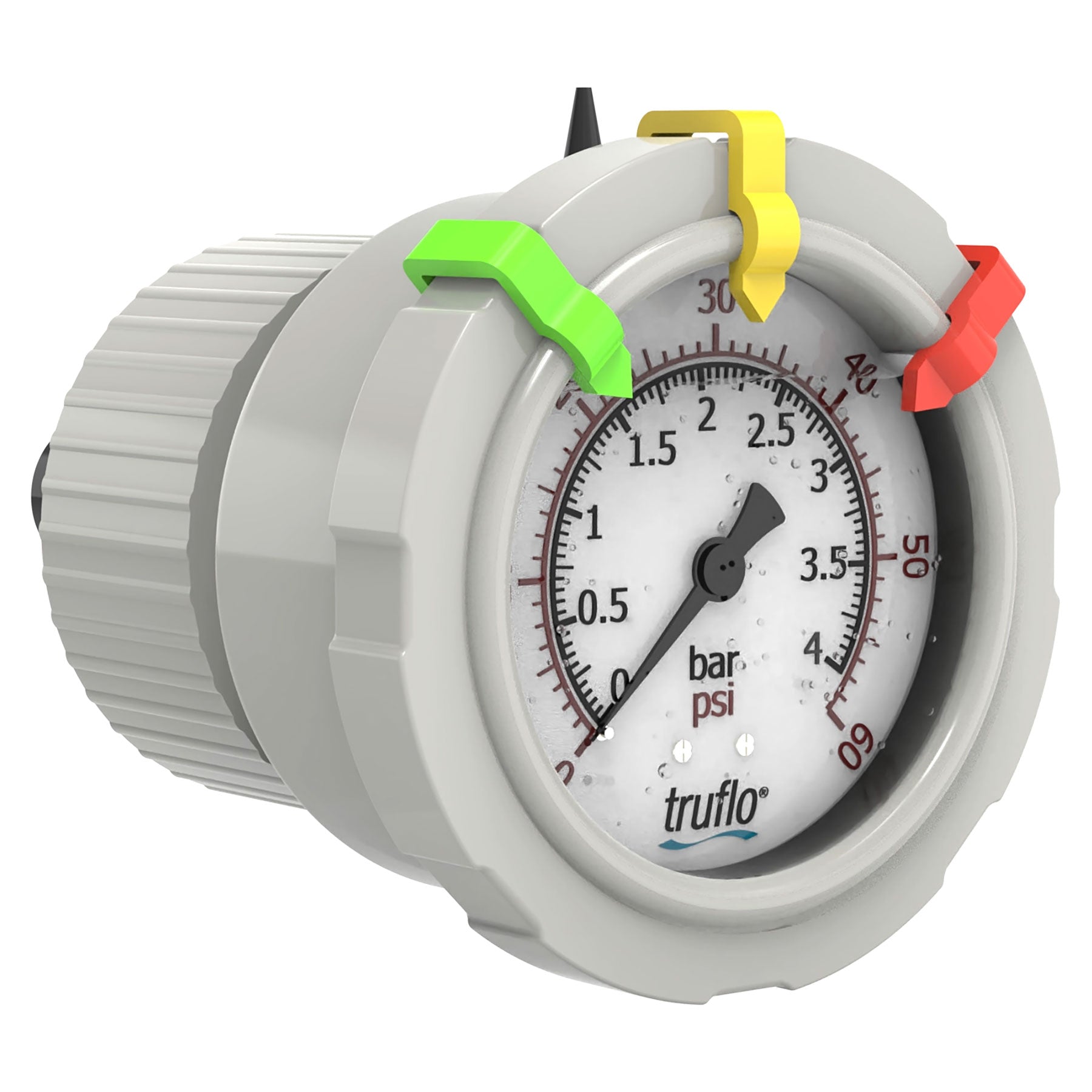 Icon Truflo OBS-B Center Mount Pressure Gauge with Gauge Guard