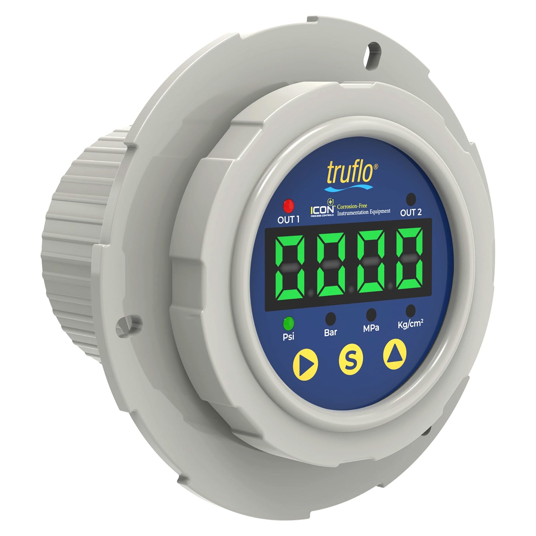 Icon Truflo OBS-P-LE Digital LED Panel Mount Pressure Transmitter Switch with Gauge Guard