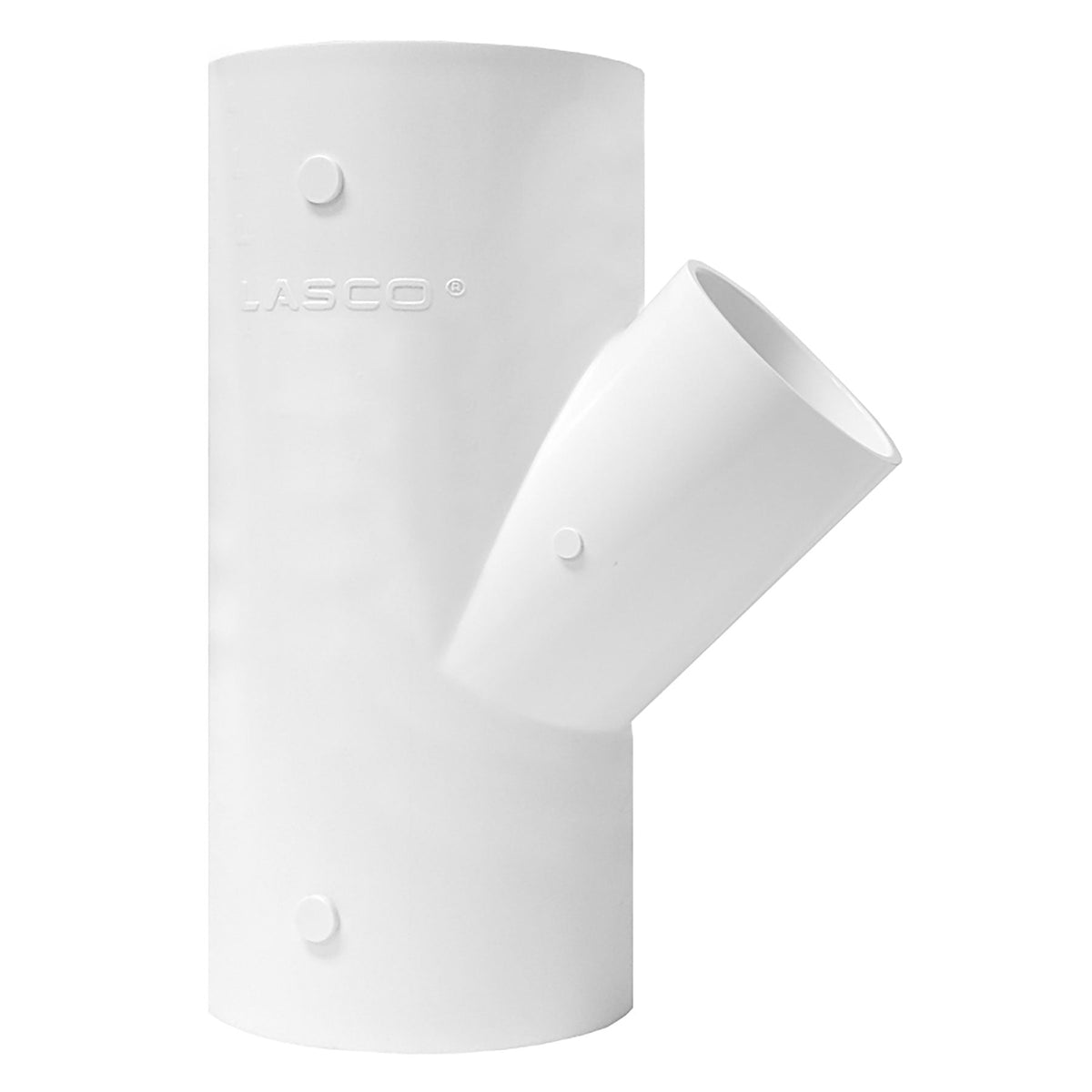 Lasco PVC Schedule 40, White, Reducer Wye, Socket, 2-1/2 in. to 6 in. Sizes