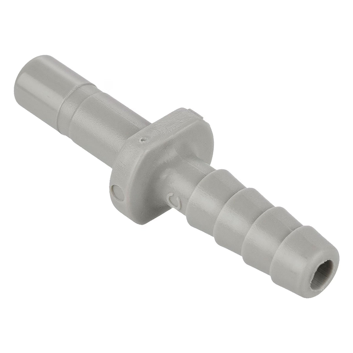 Parker Gray Acetal Connector x Hose Barb, 1/4 in. to 1/2 in. Sizes