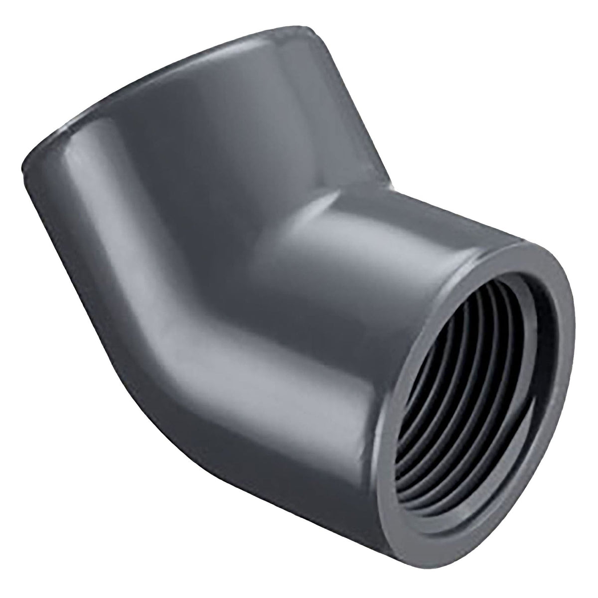 Spears PVC Schedule 80, 45 Degree Elbow, Threaded, 1/4 in. to 4 in. Sizes