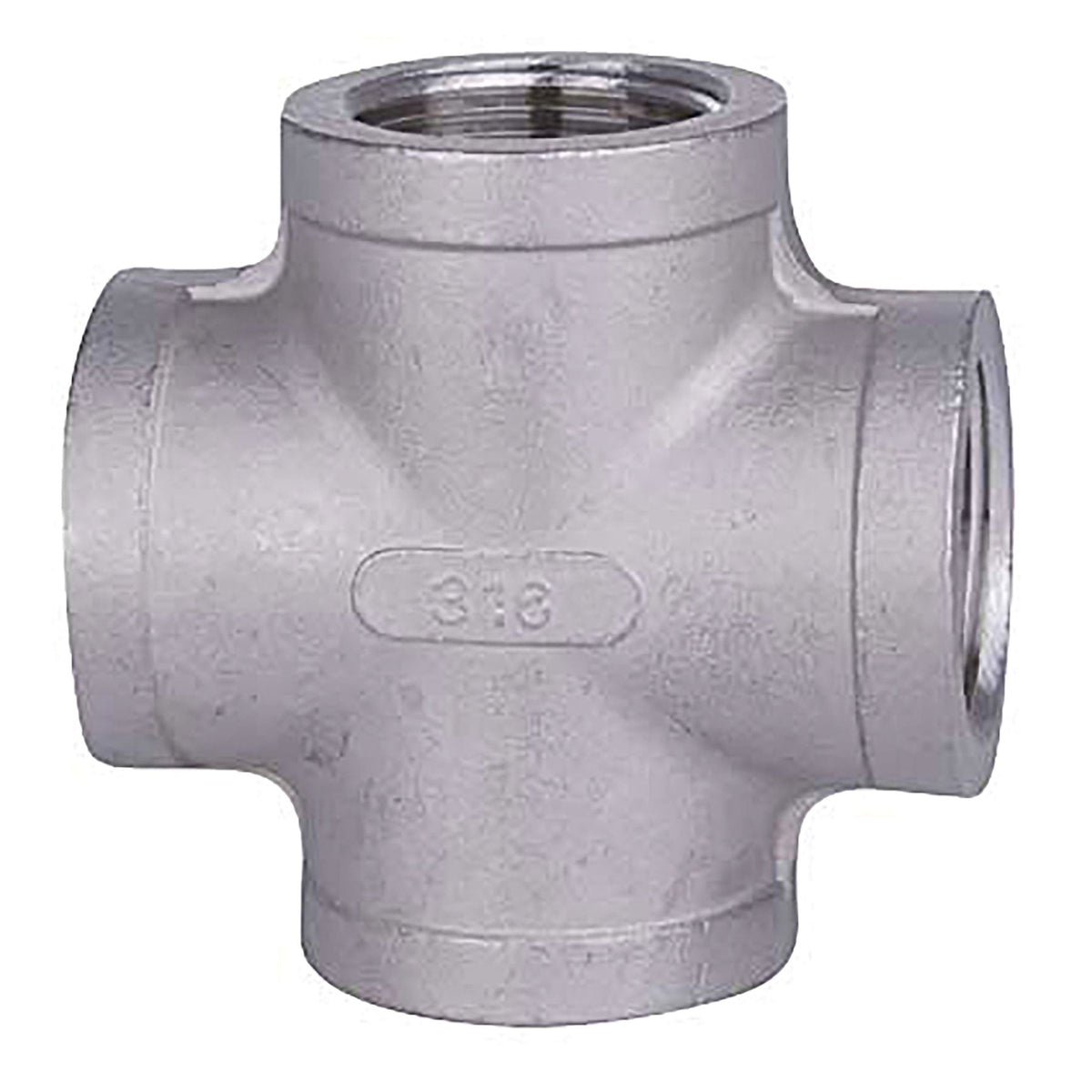 Ta Chen 316 Stainless Steel, Cross, Threaded, 1/4 in. to 2 in. Sizes