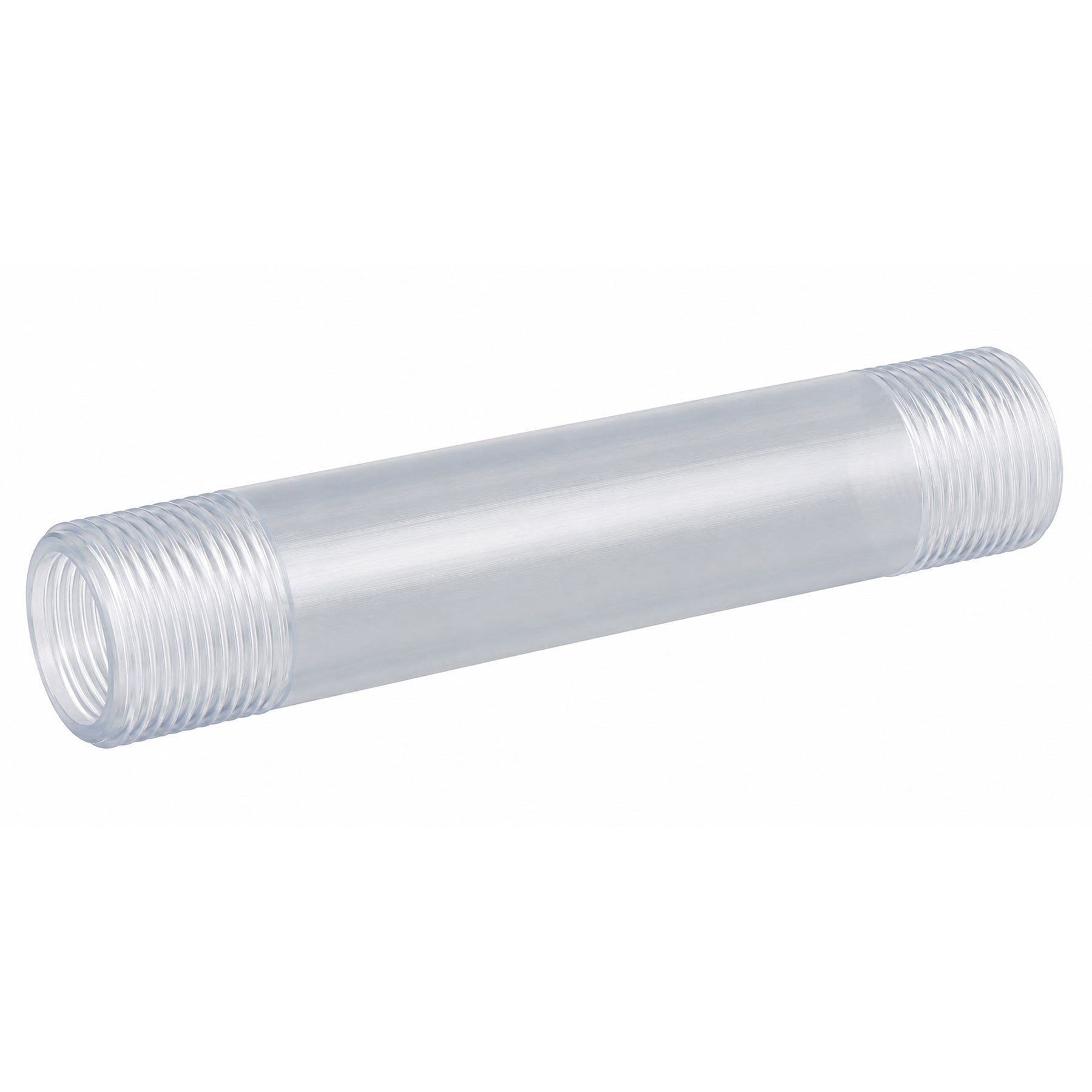 Ppafco Threaded Nipple Clear PVC 1/2 to 2 in. Close to 12 in. Length MPT Schedule 80