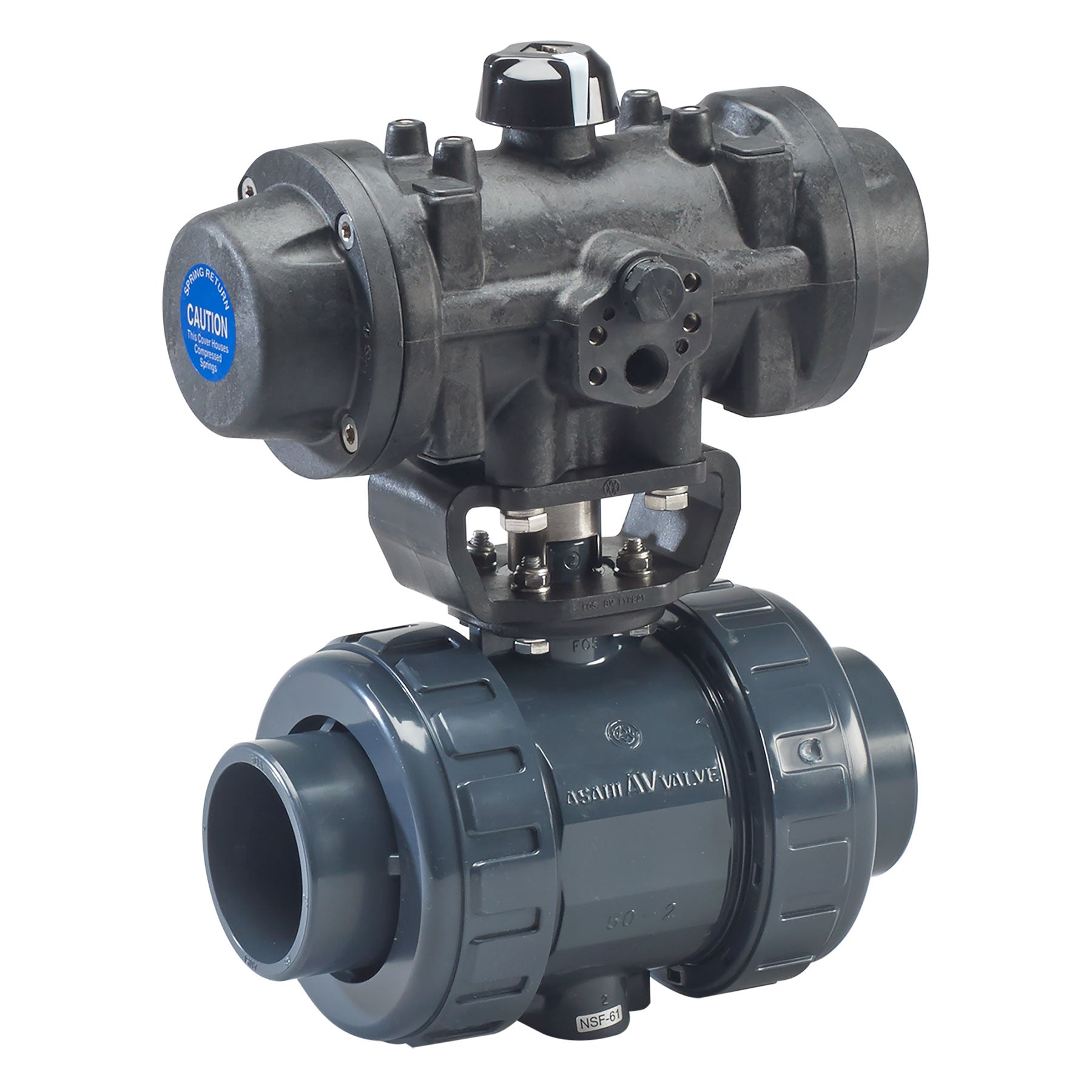 PVC Series 79 Pneumatic Actuated Ball Valve Air-Spring