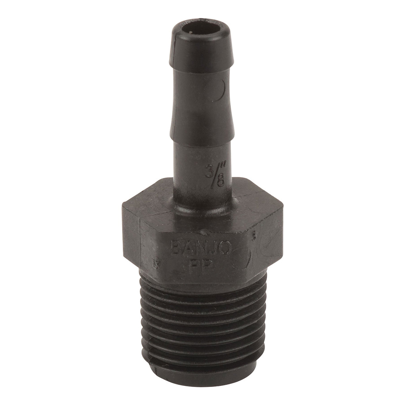 Banjo HB038-050 Polypropylene Straight Hose Barb MPT X HB 1/4 in. to 4 in. Sizes