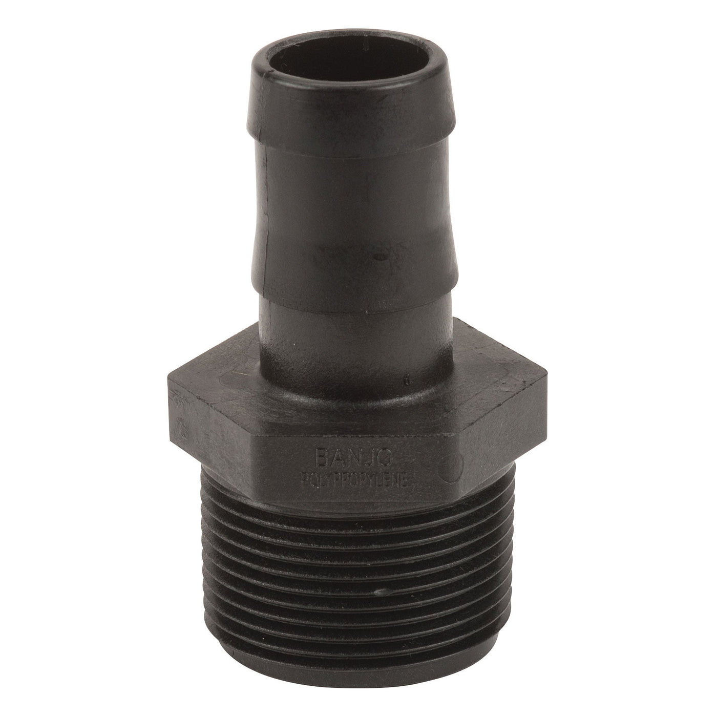 Banjo HB100-125 Polypropylene Straight Hose Barb MPT X HB 1/4 in. to 4 in. Sizes