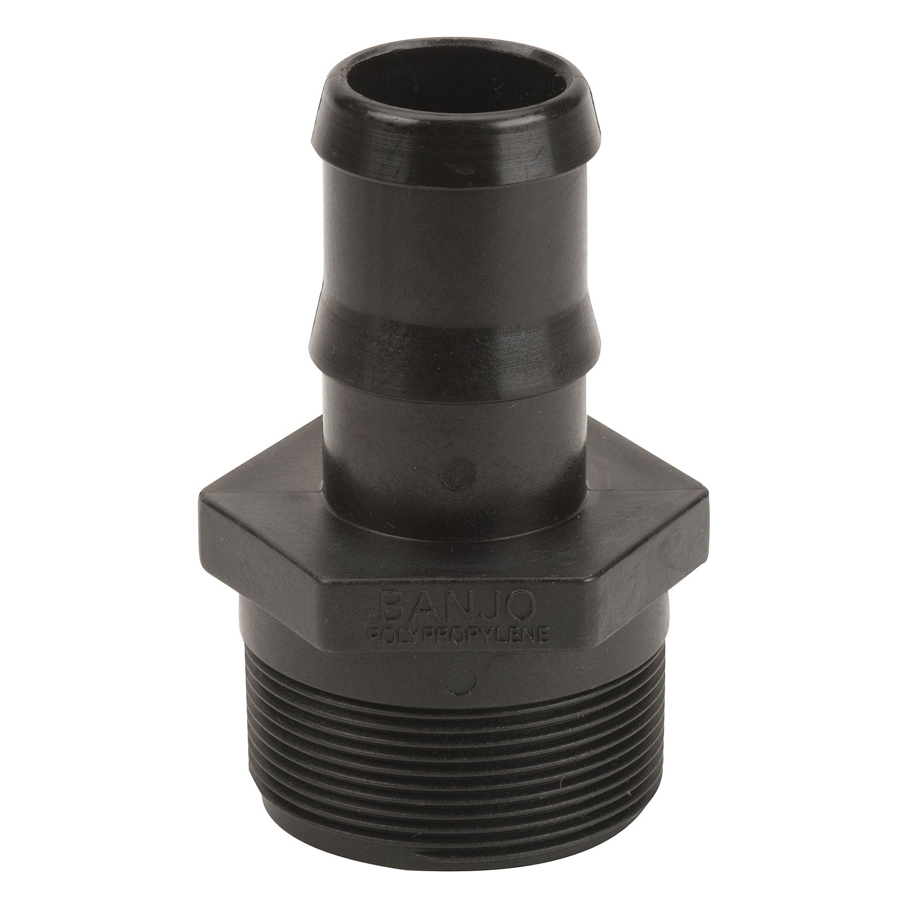 Banjo HB150 Polypropylene Straight Hose Barb MPT X HB 1/4 in. to 4 in. Sizes