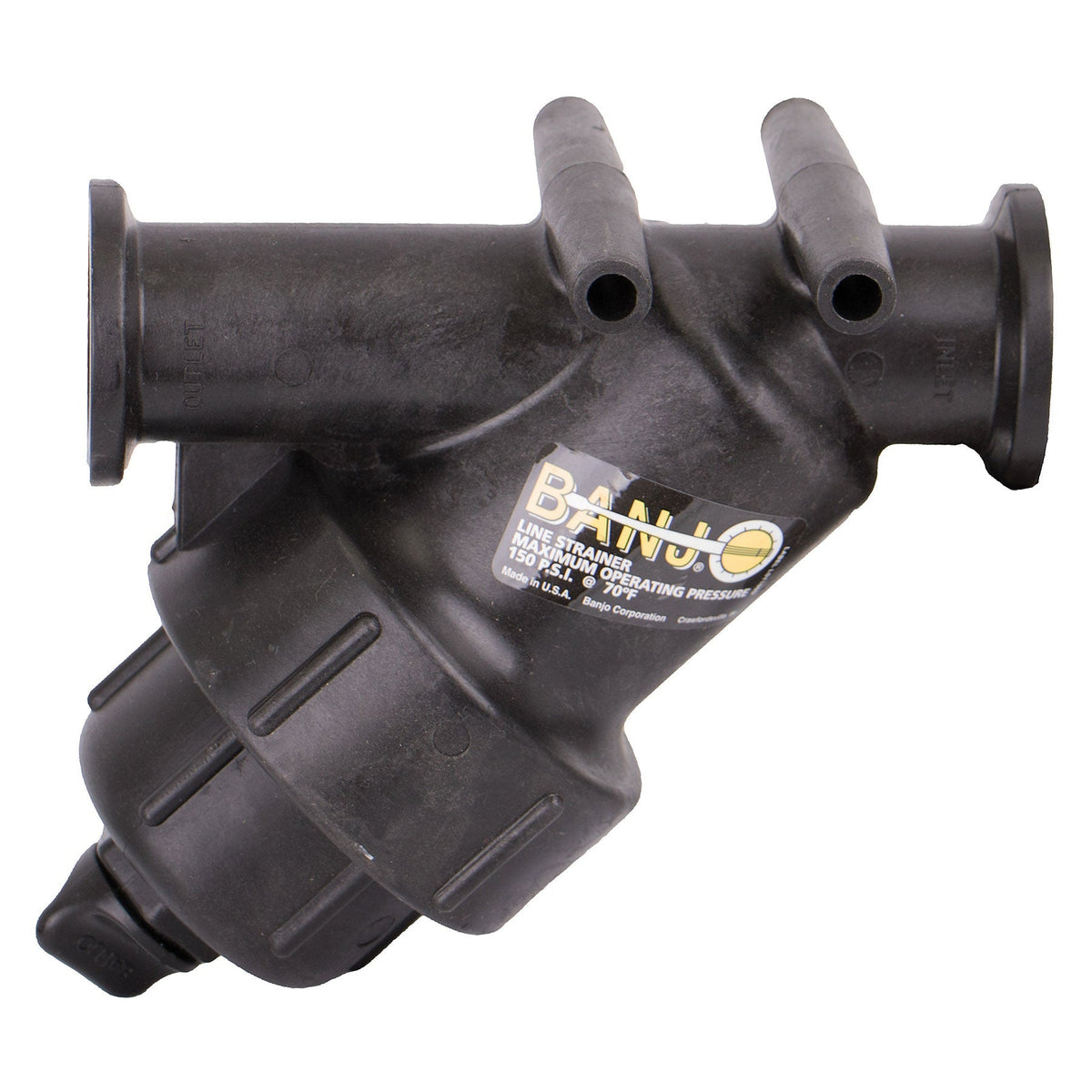 Banjo MLS100-80 1 in. Full Port Polypropylene Manifold Y Line Strainer 80 Mesh