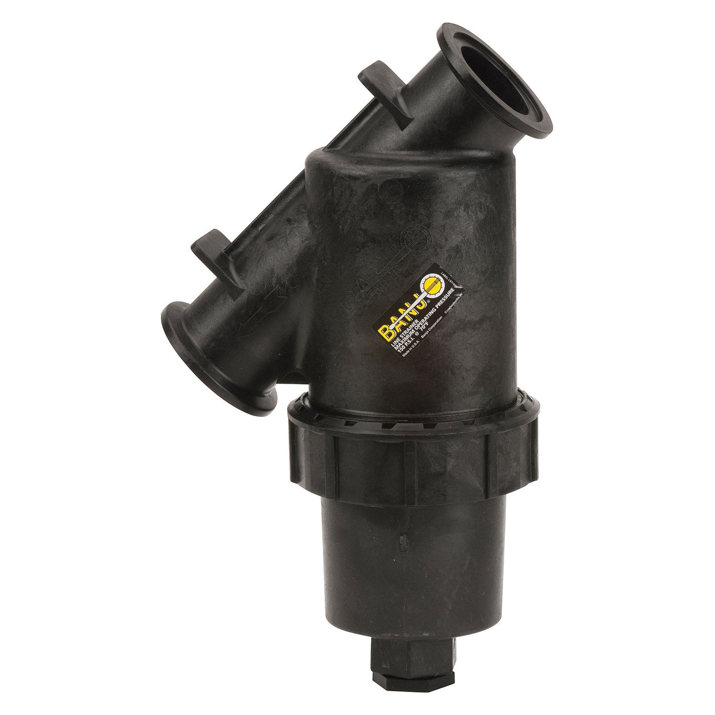 Banjo MLS222-10 2 in. Full Port Polypropylene Manifold Y Line Strainer 4 to 80 Mesh