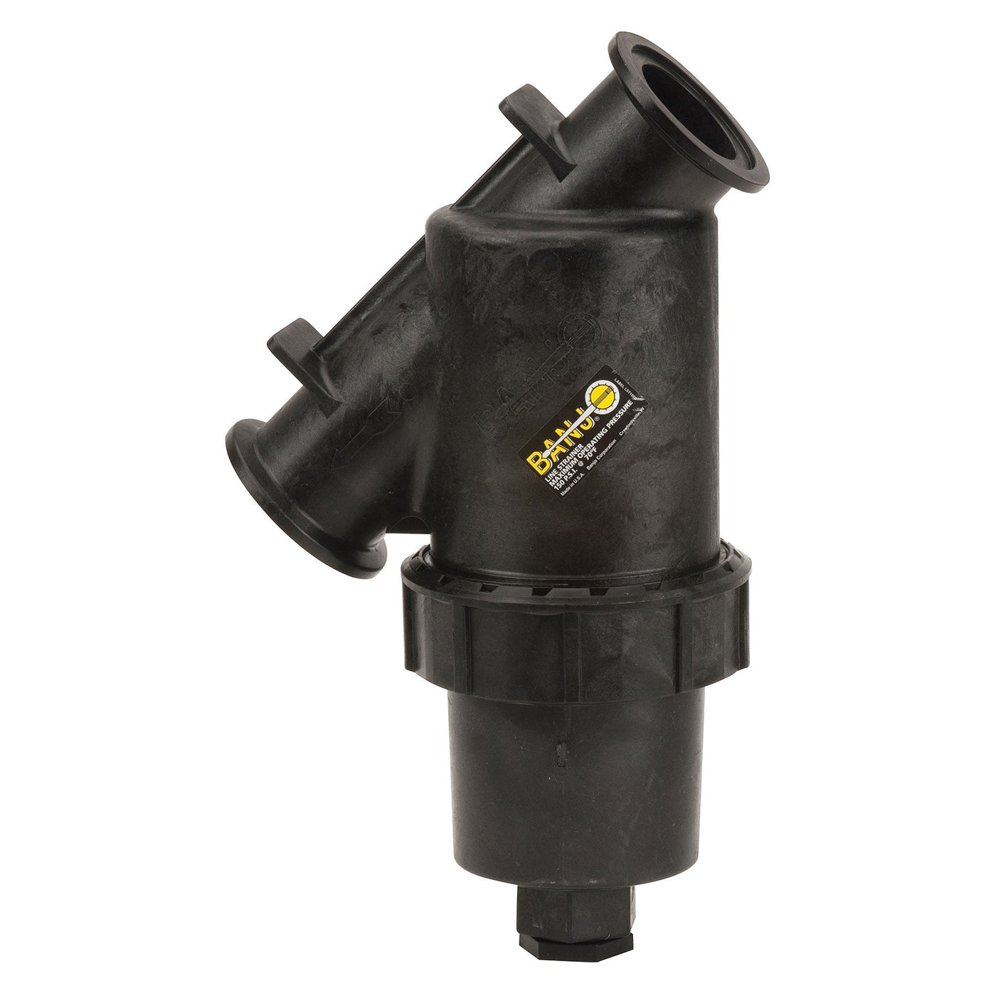 Banjo MLS222-80 2 in. Full Port Polypropylene Manifold Y Line Strainer 4 to 80 Mesh