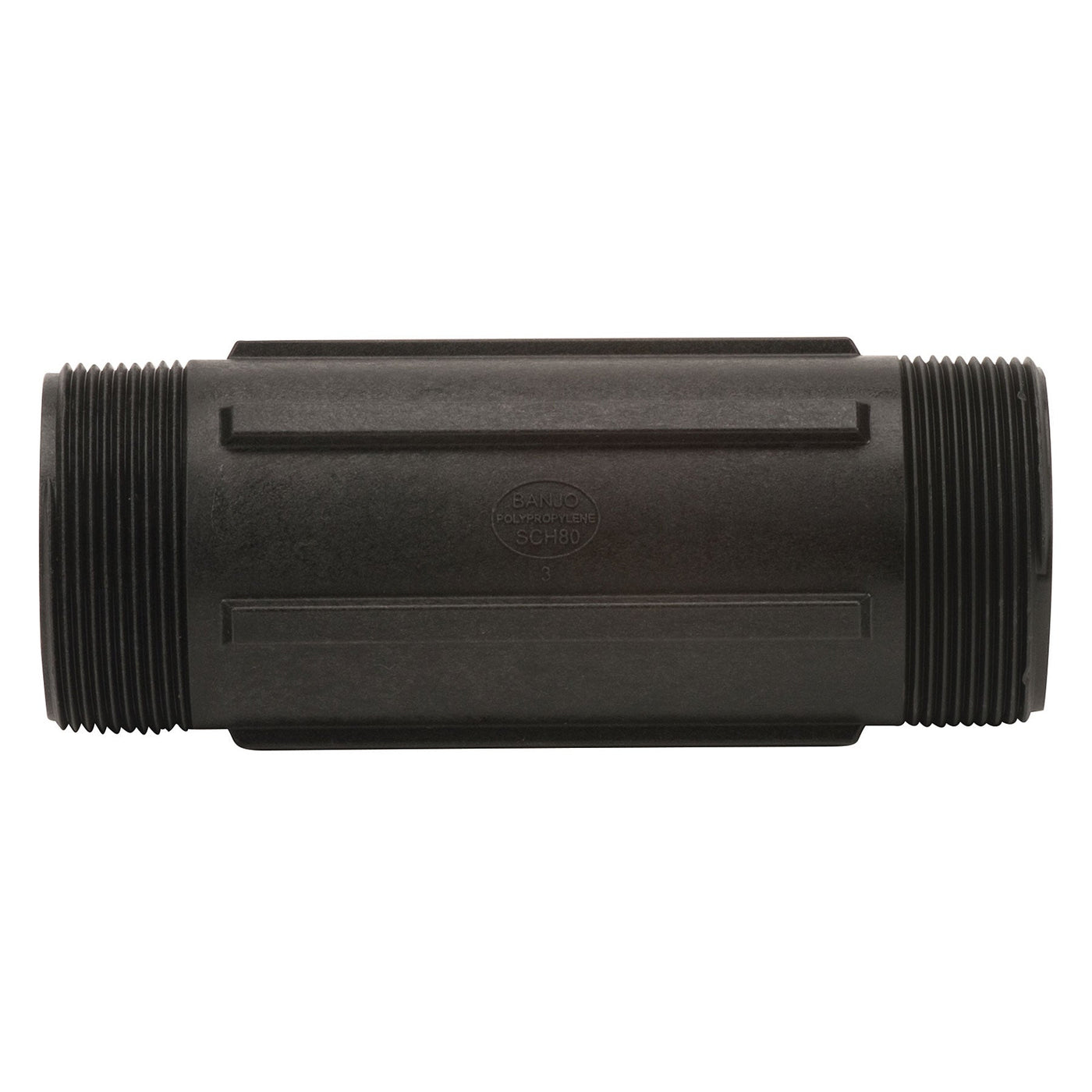 Banjo NIP200-4 Polypropylene Nipple MPT 1/4 in. to 3 in. Sizes Short to 6 in. Lengths