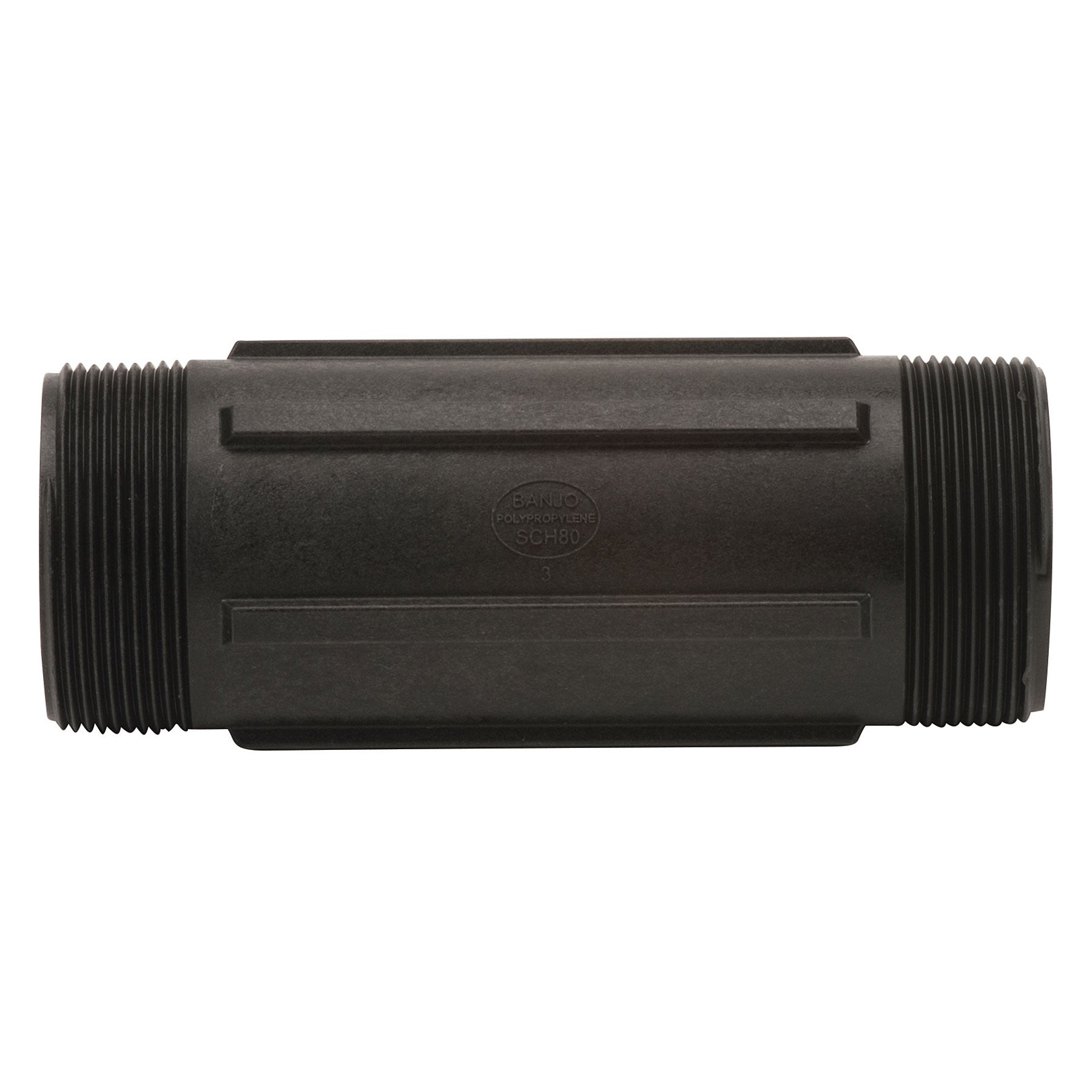 Banjo NIP200-4 Polypropylene Nipple MPT 1/4 in. to 3 in. Sizes Short to 6 in. Lengths