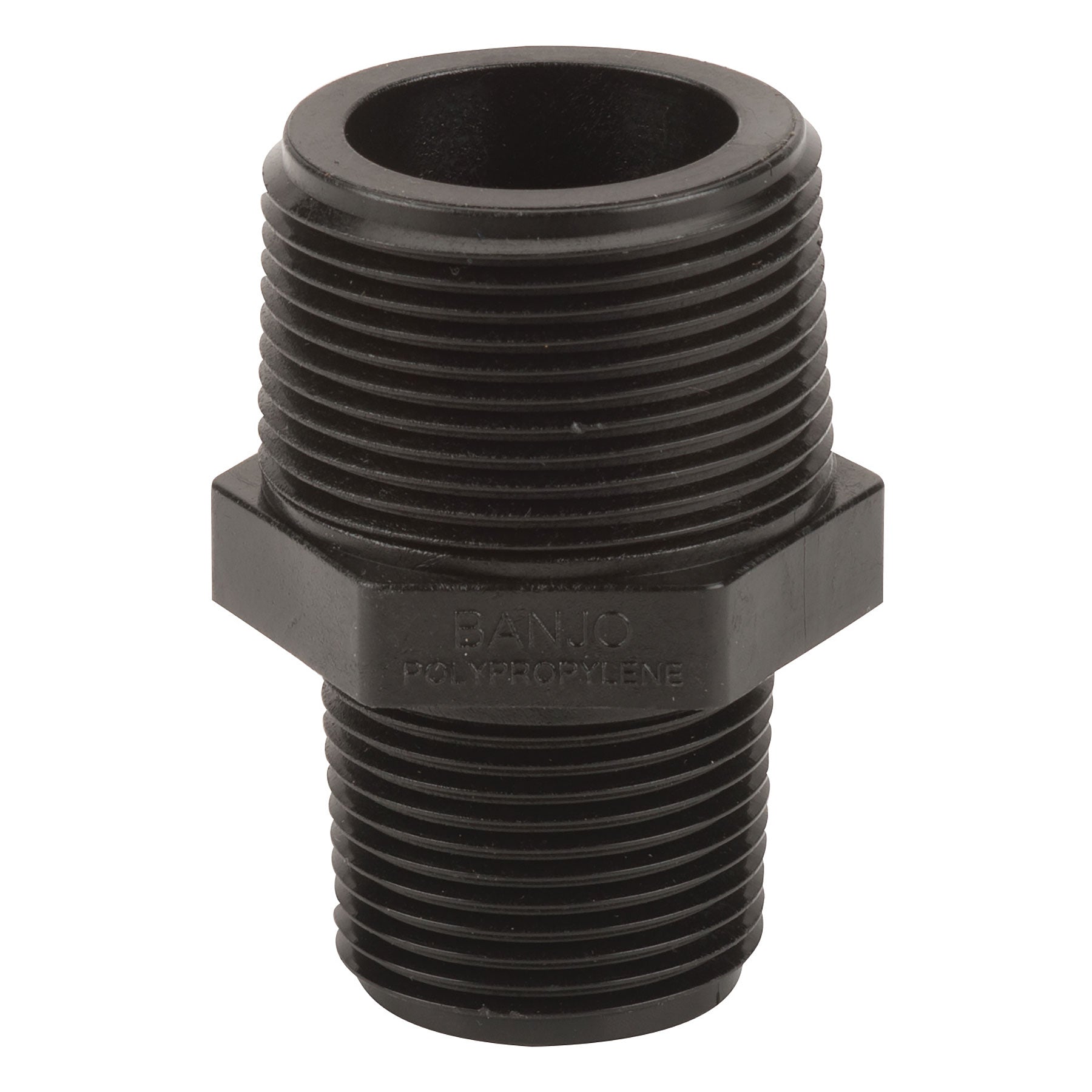 Banjo RN125-100 Polypropylene Reducing Nipple MPT 3/8 in. to 3 in. Sizes