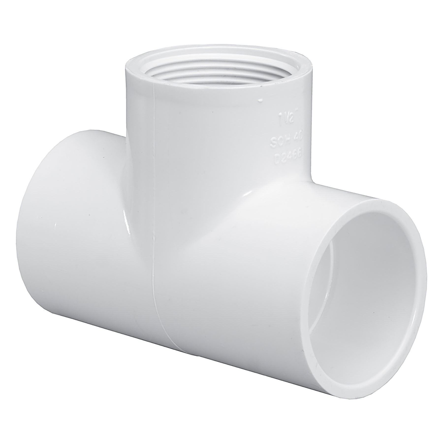 PVC Schedule 40 Tee | Socket x Threaded 3/8