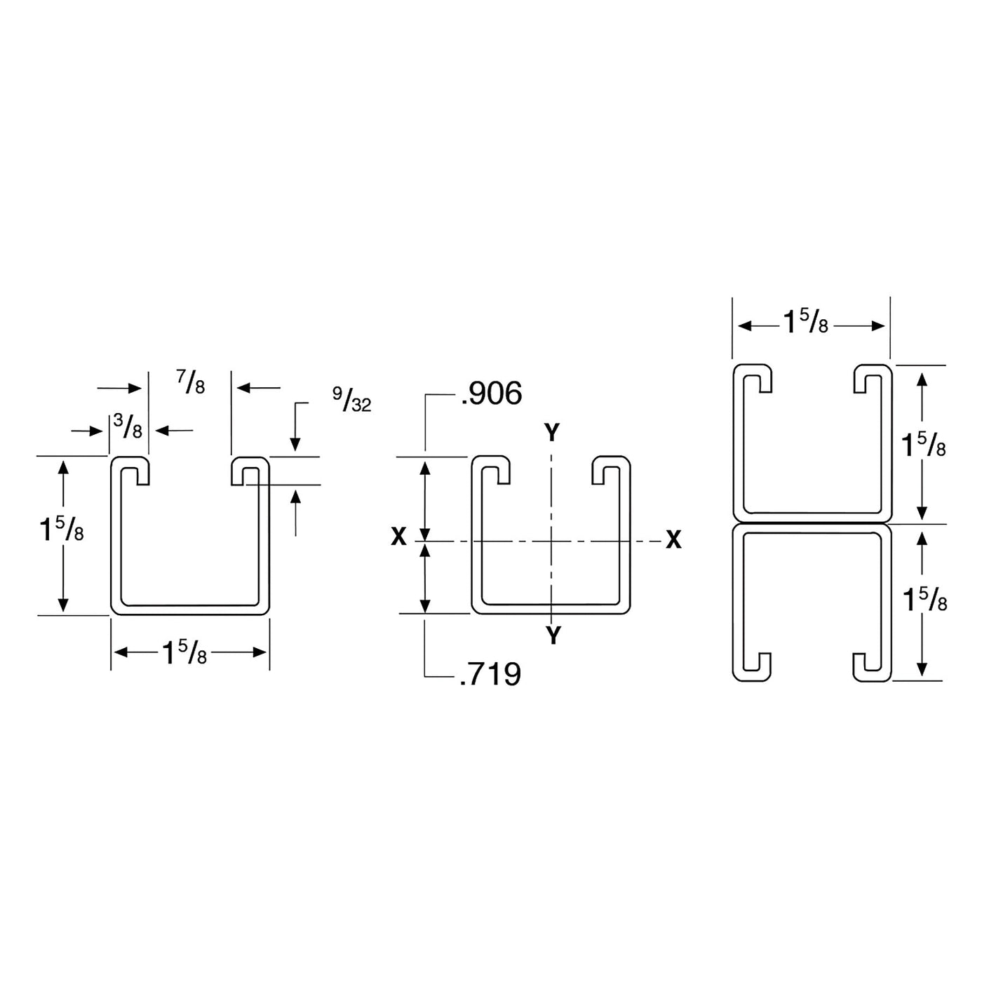 PHD S1111APG 10 Foot Metal Strut Channel