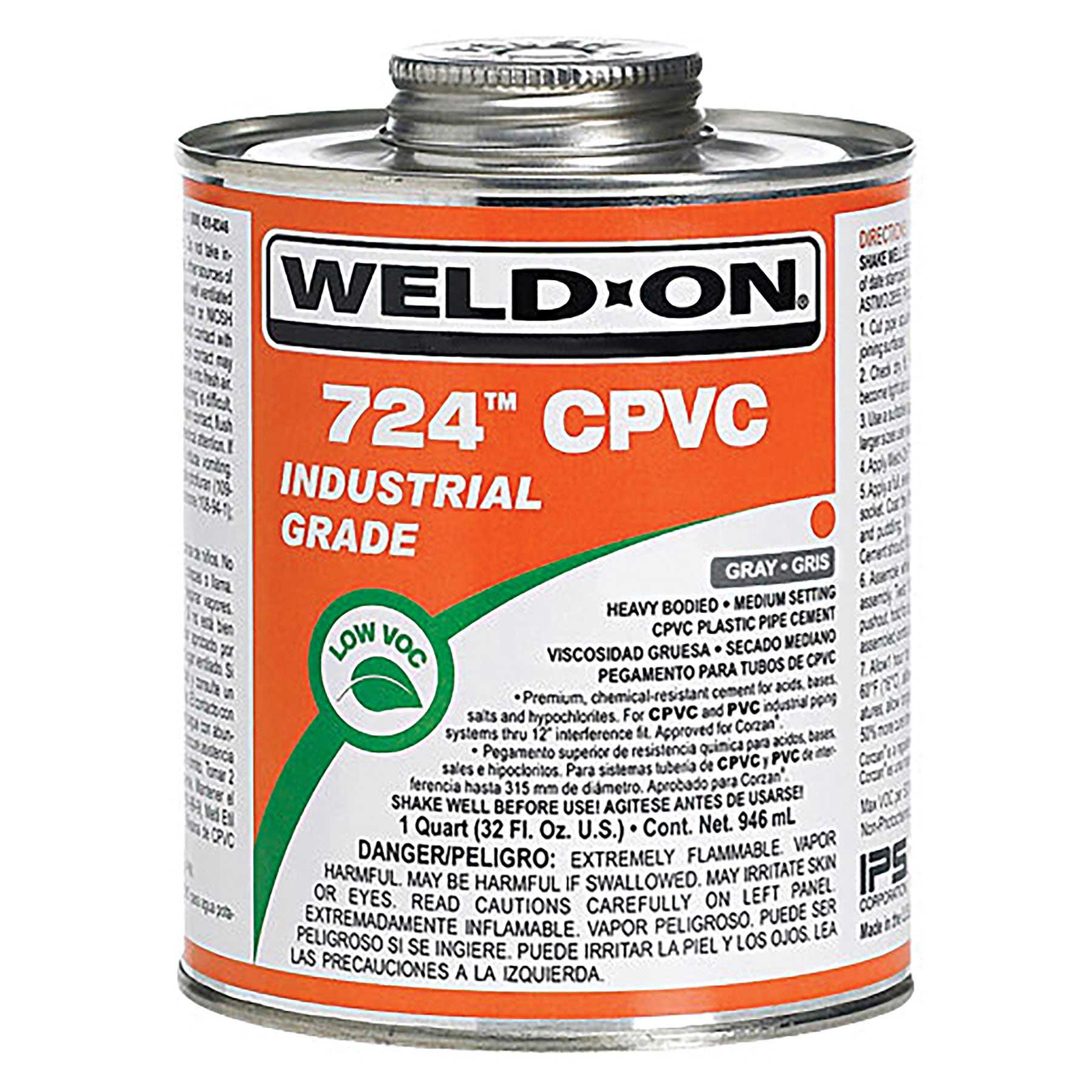 Weld-On 724 CPVC Gray Solvent Cement | Chemical Bonding