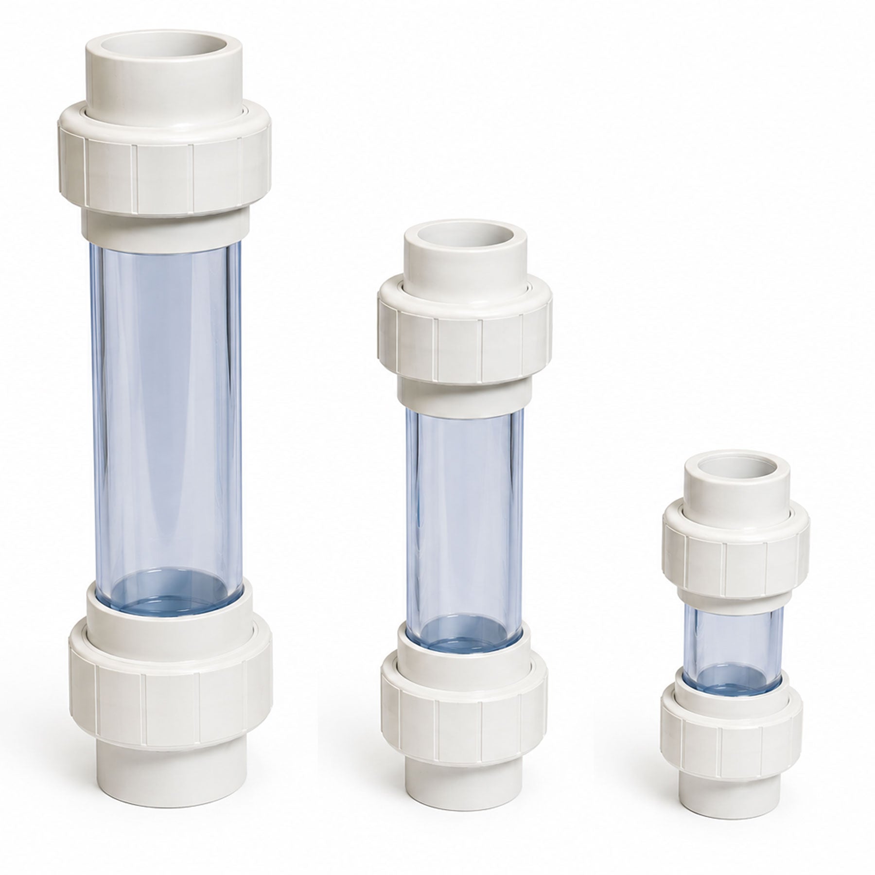 ALSCO Industrial Sight Glass Clear PVC Socket 1/2 to 6 in. 8 to 24 in. Length