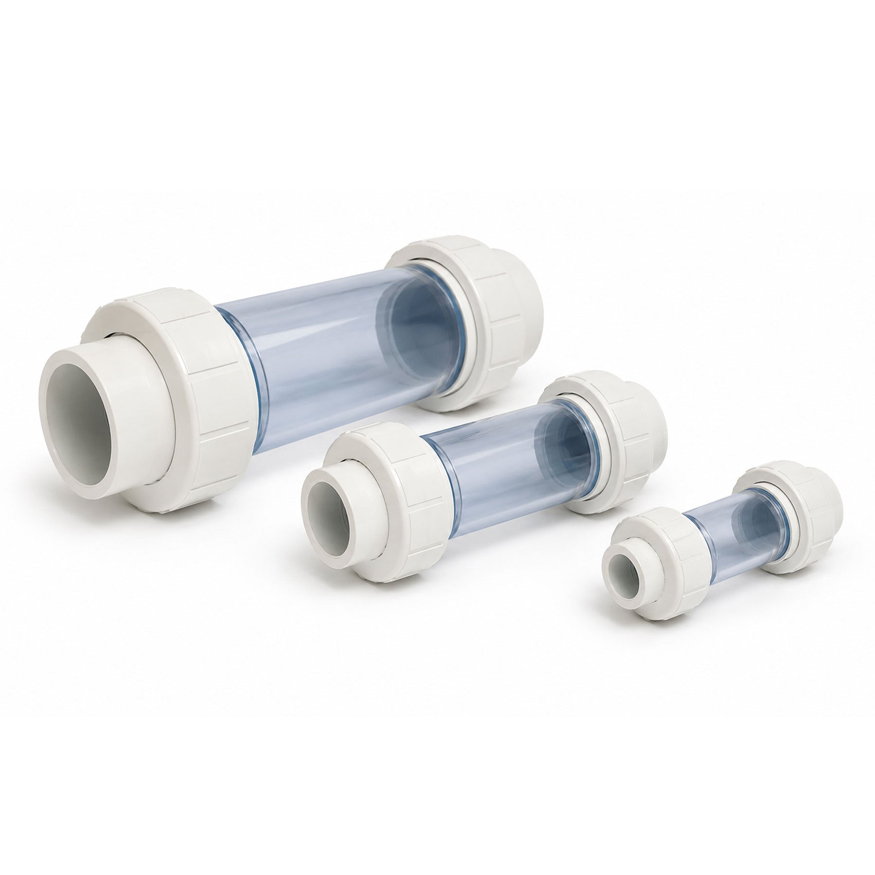 ALSCO Industrial Sight Glass Clear PVC Socket 1/2 to 6 in. 8 to 24 in. Length